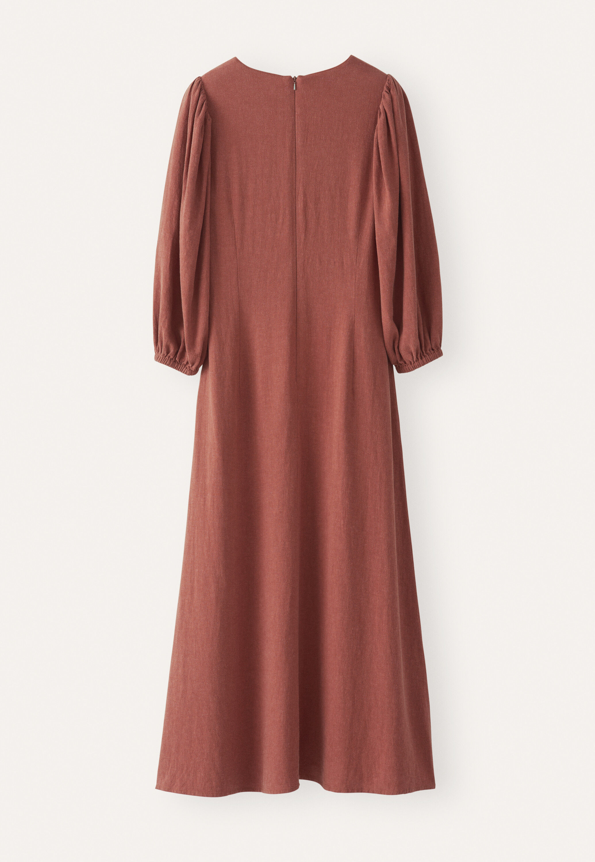 Langes Kleid mit V-Ausschnitt