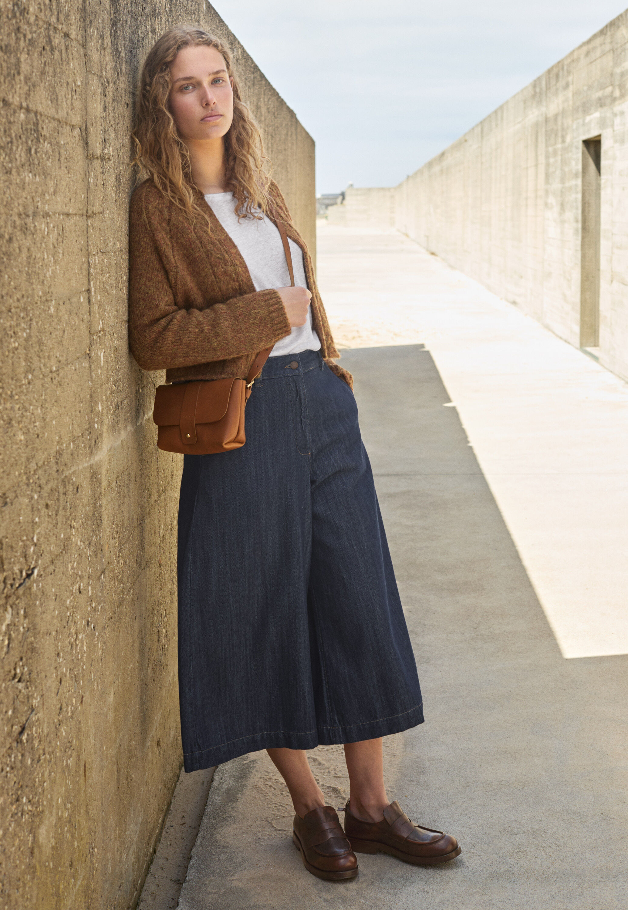 Cardigan mit Zopfmuster