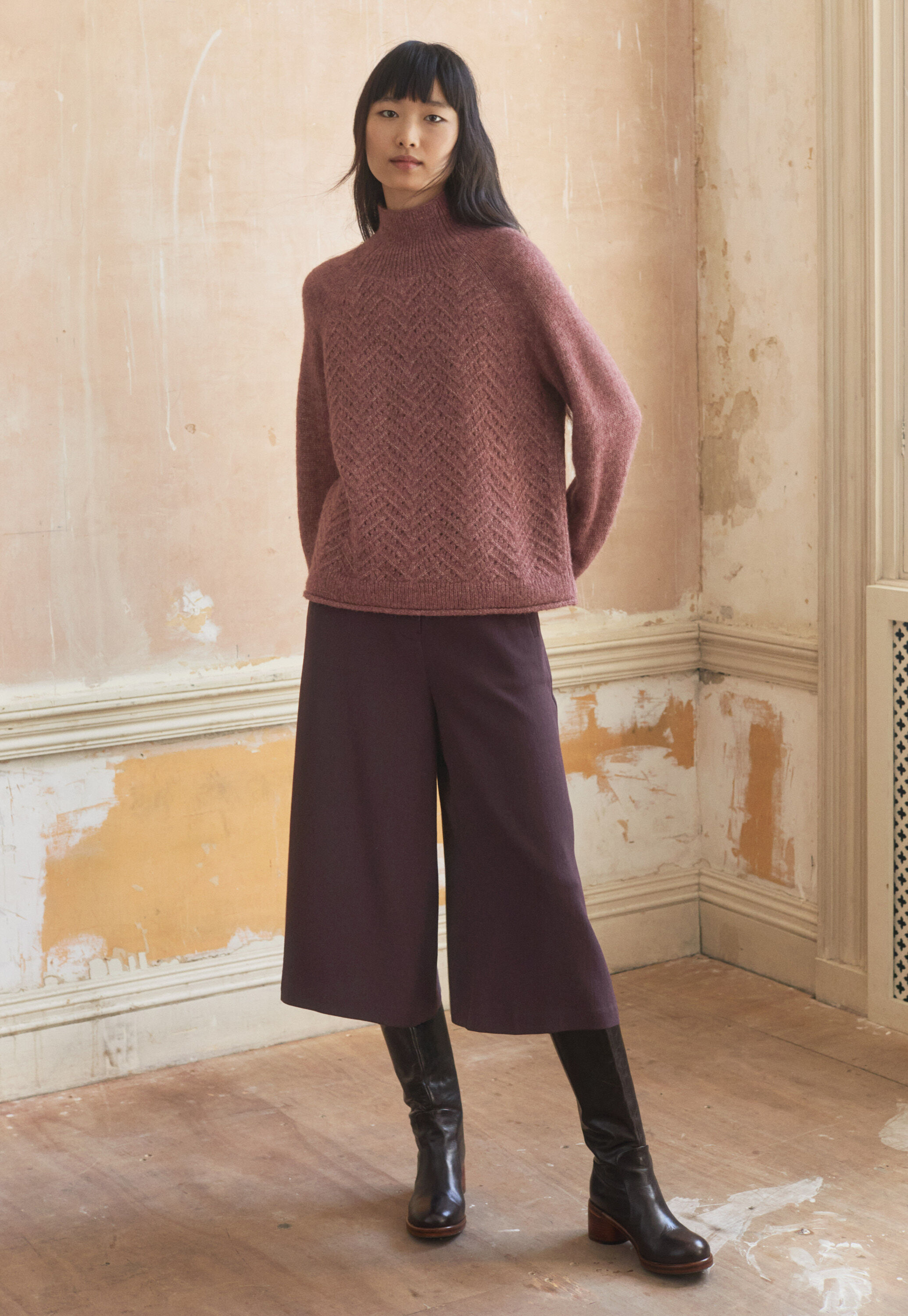 Pullover mit Zopfmuster