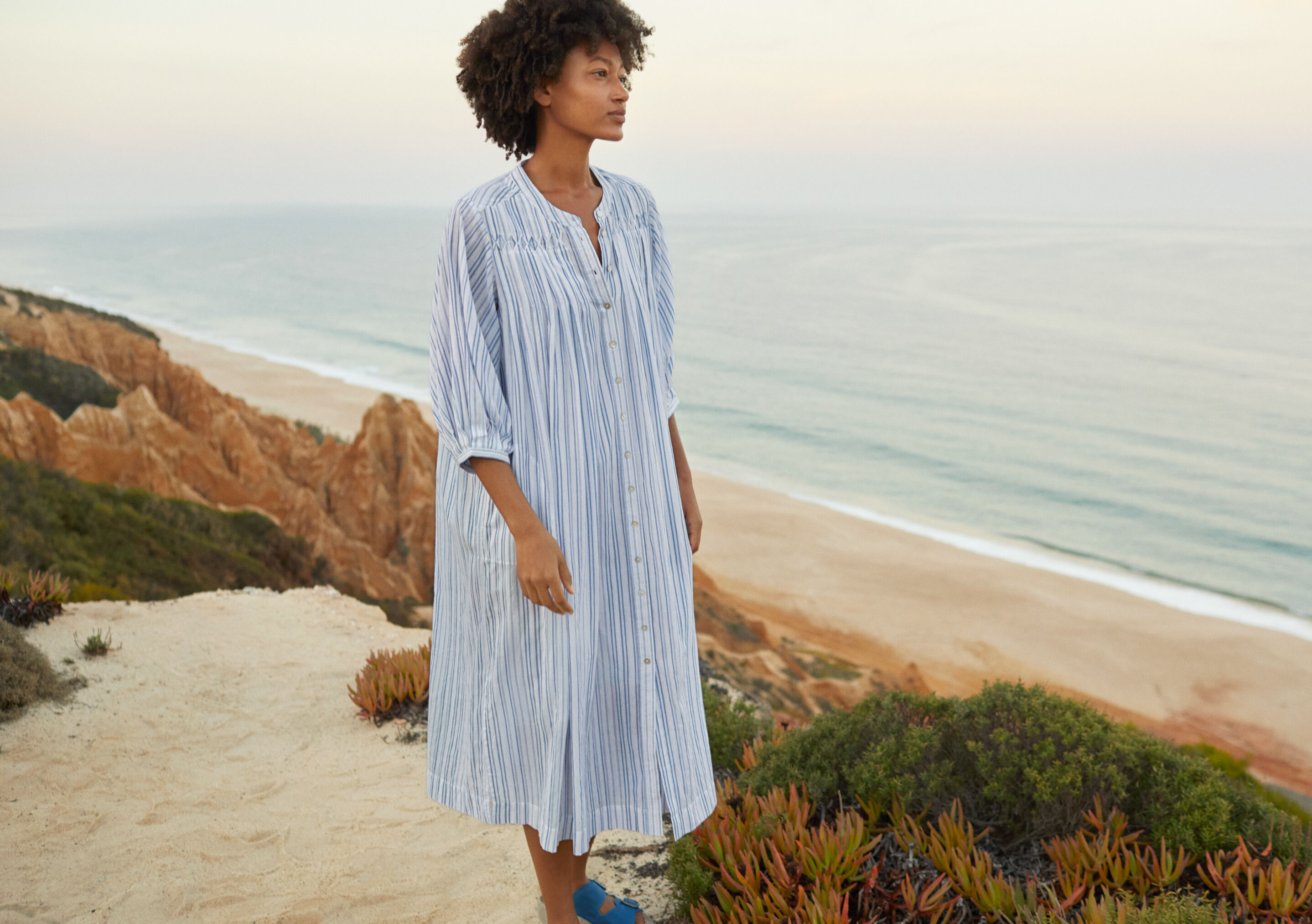 Gestreiftes Maxikleid