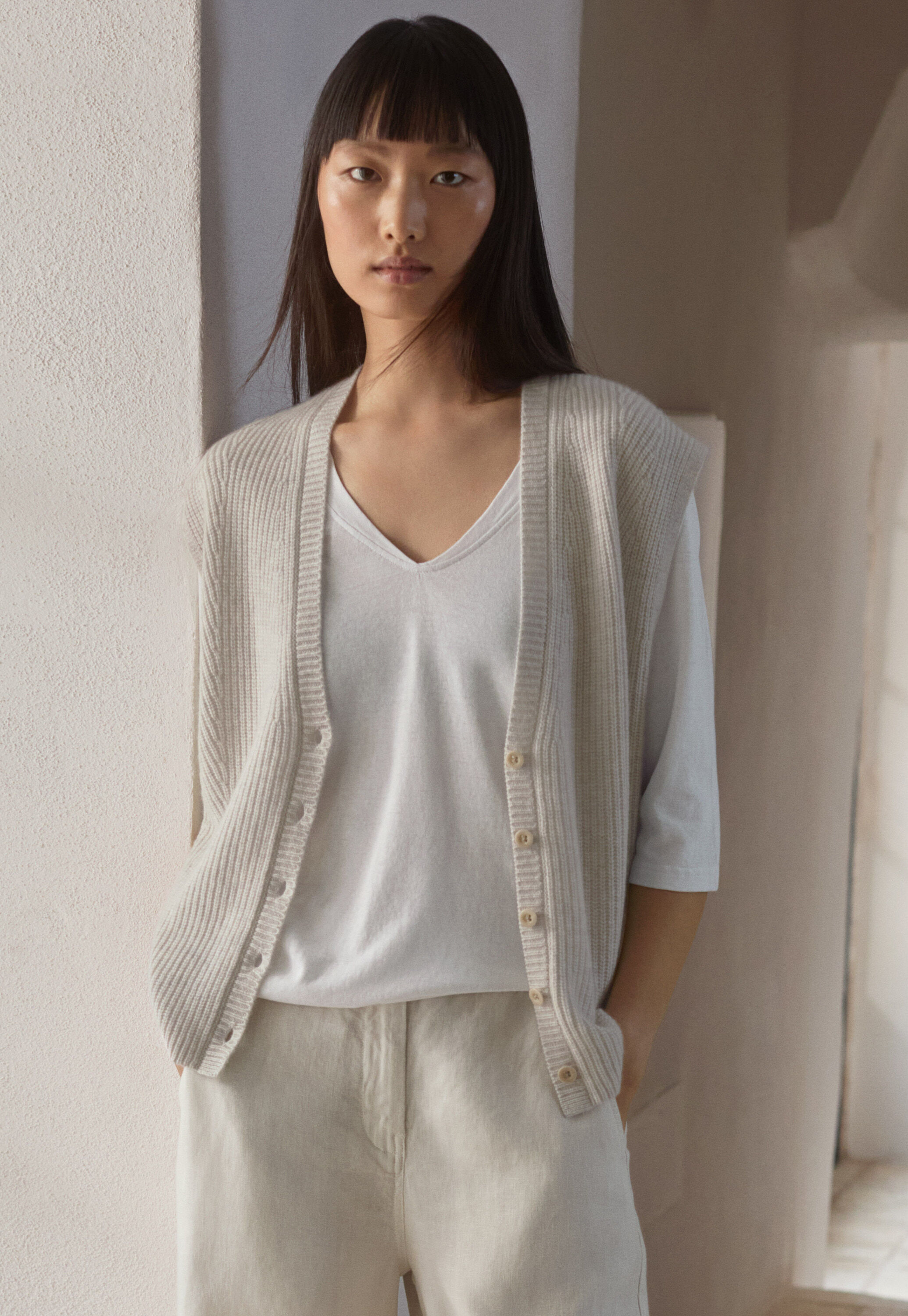 &Auml;rmelloser Cardigan
