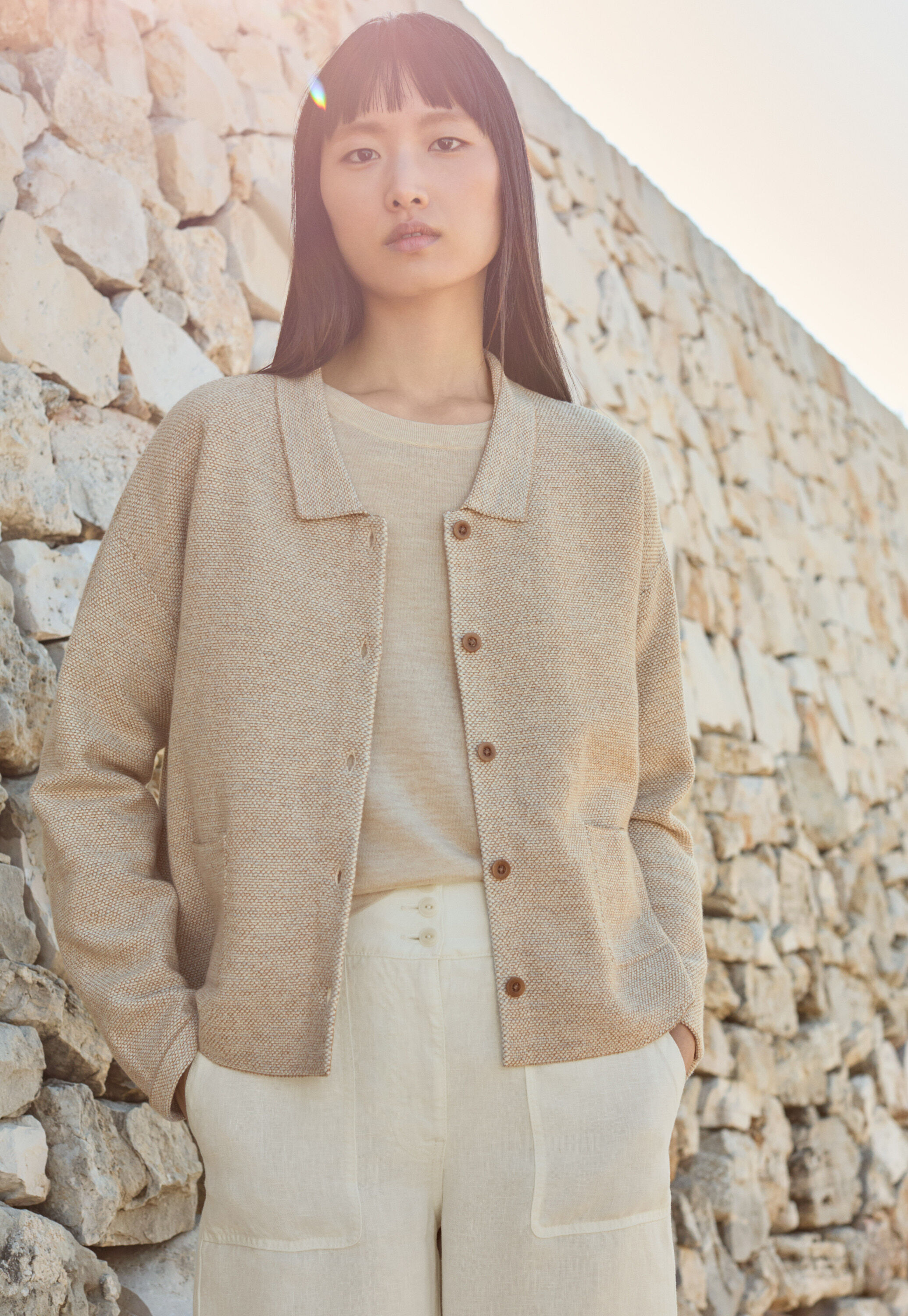 Cardigan mit Kragen