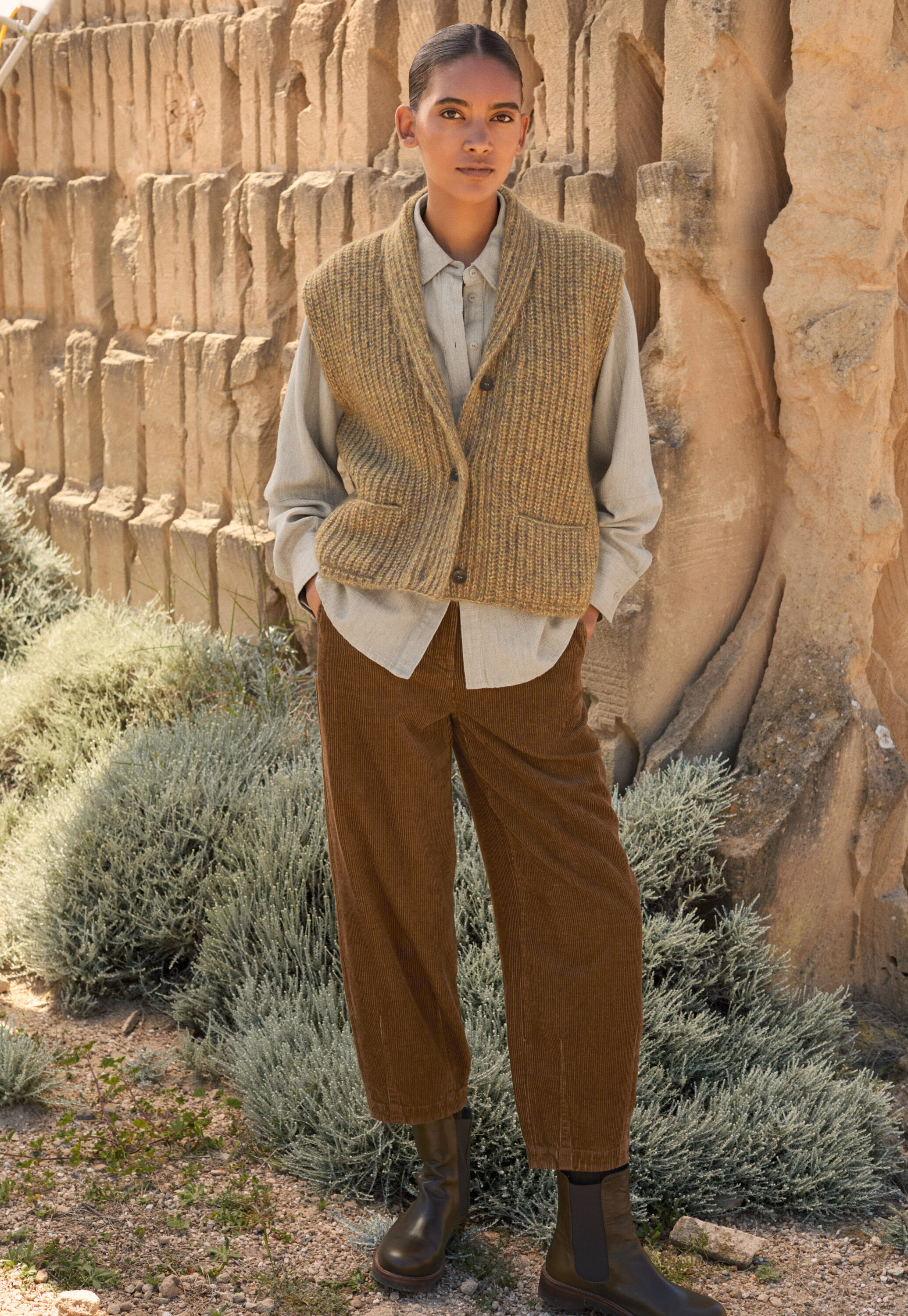 Cardigan mit Schalkragen
