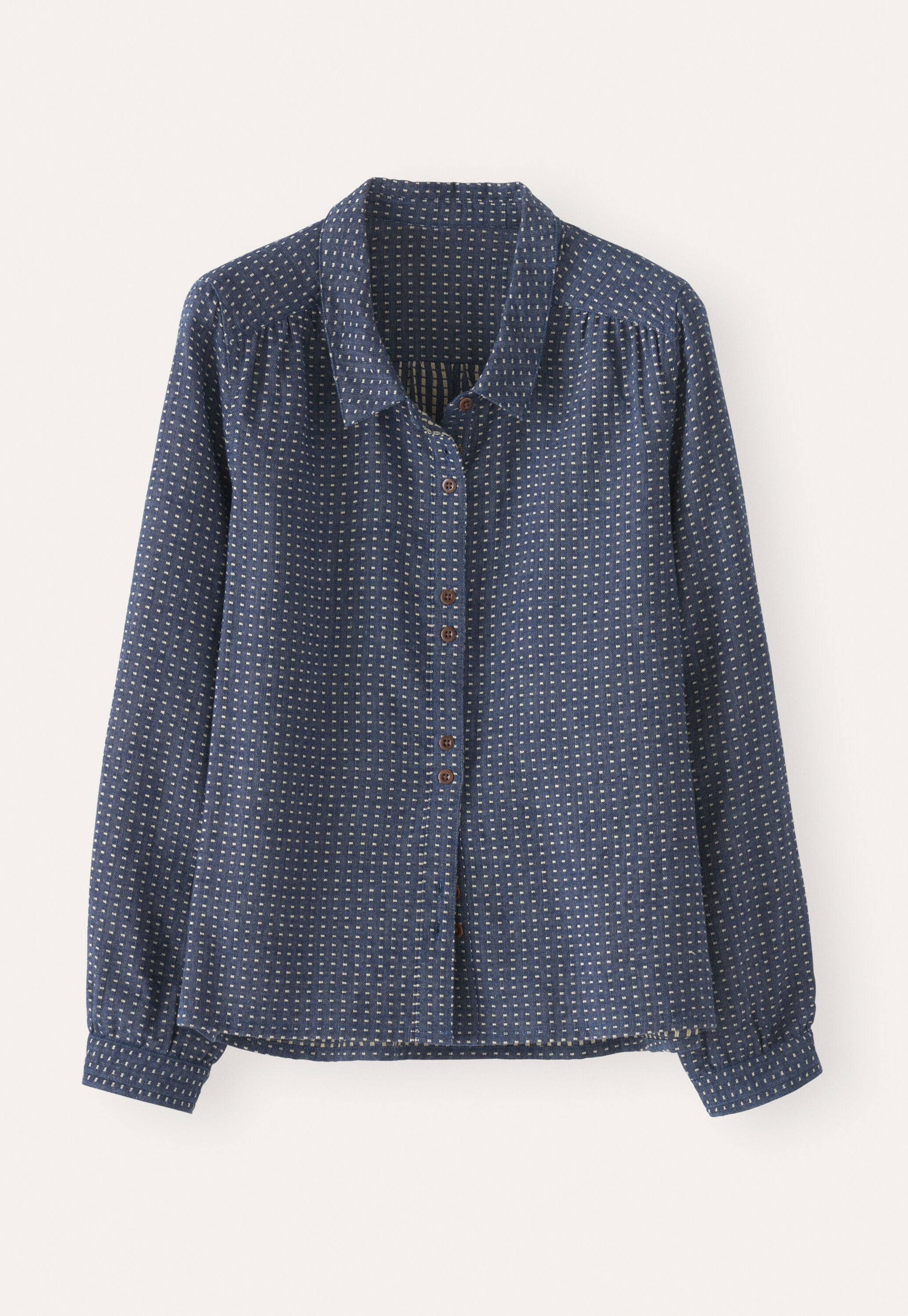 Bluse mit eingewebten Punkten