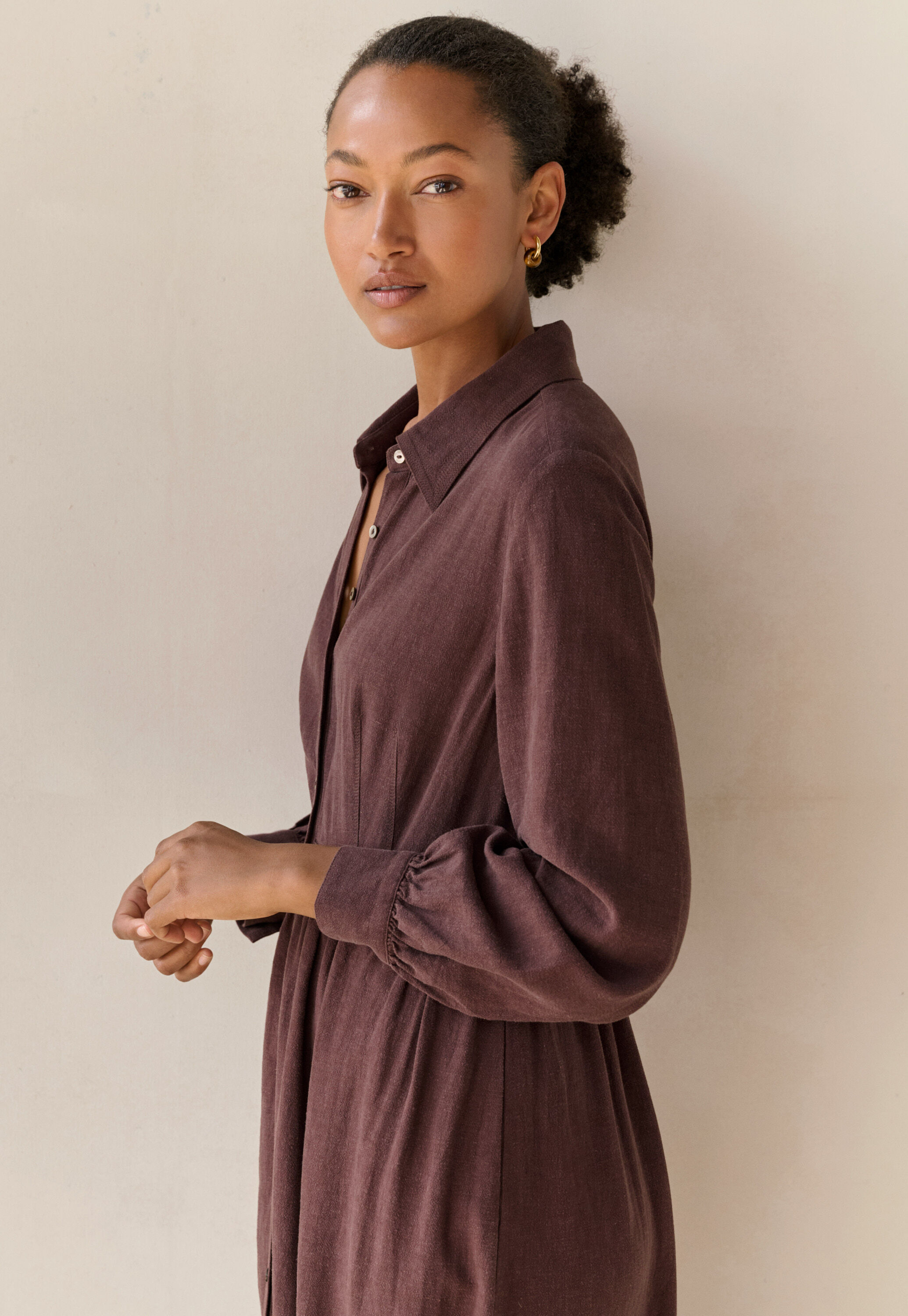 Langes Hemdkleid