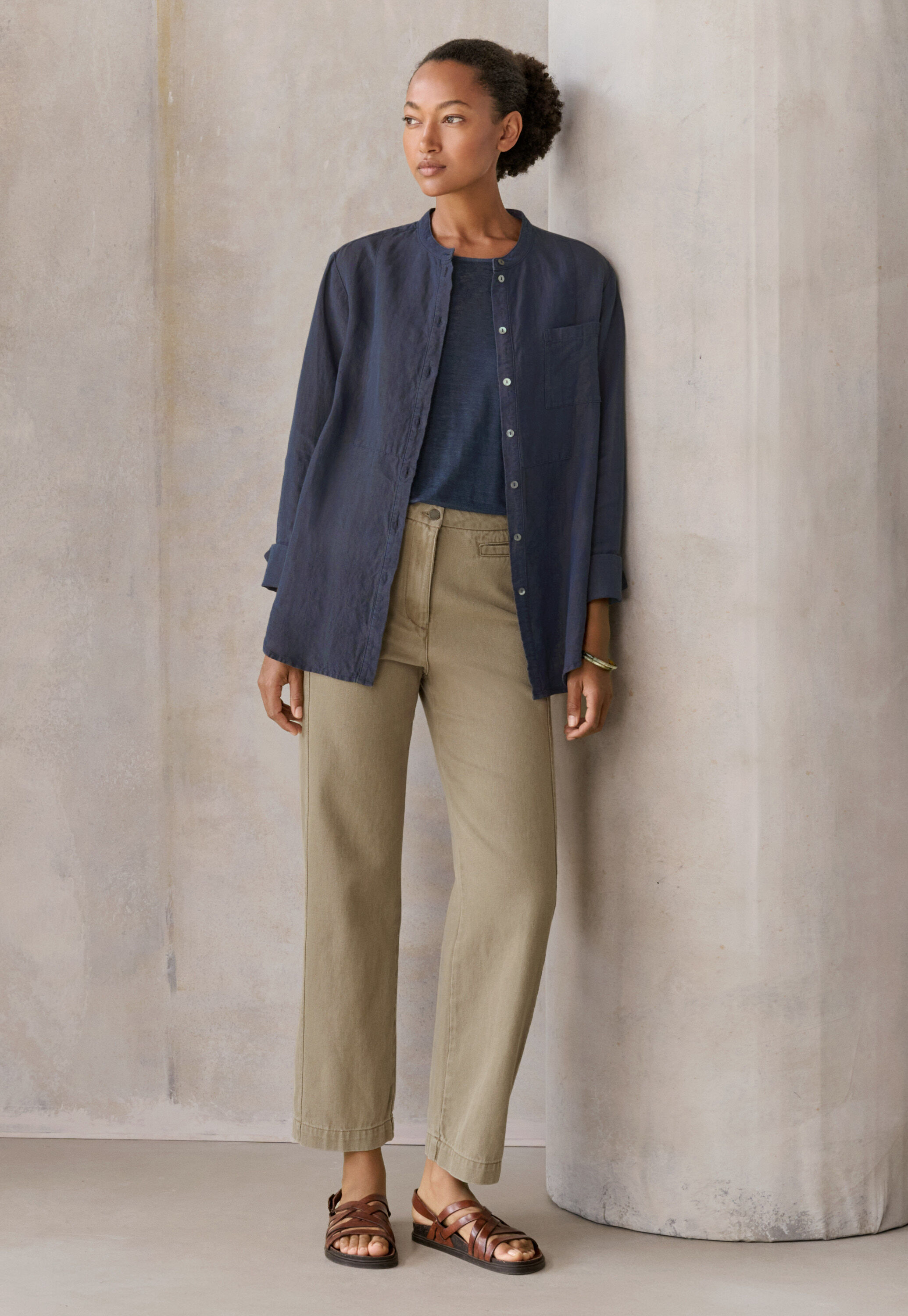 Schmale, k&uuml;rzere Jeans
