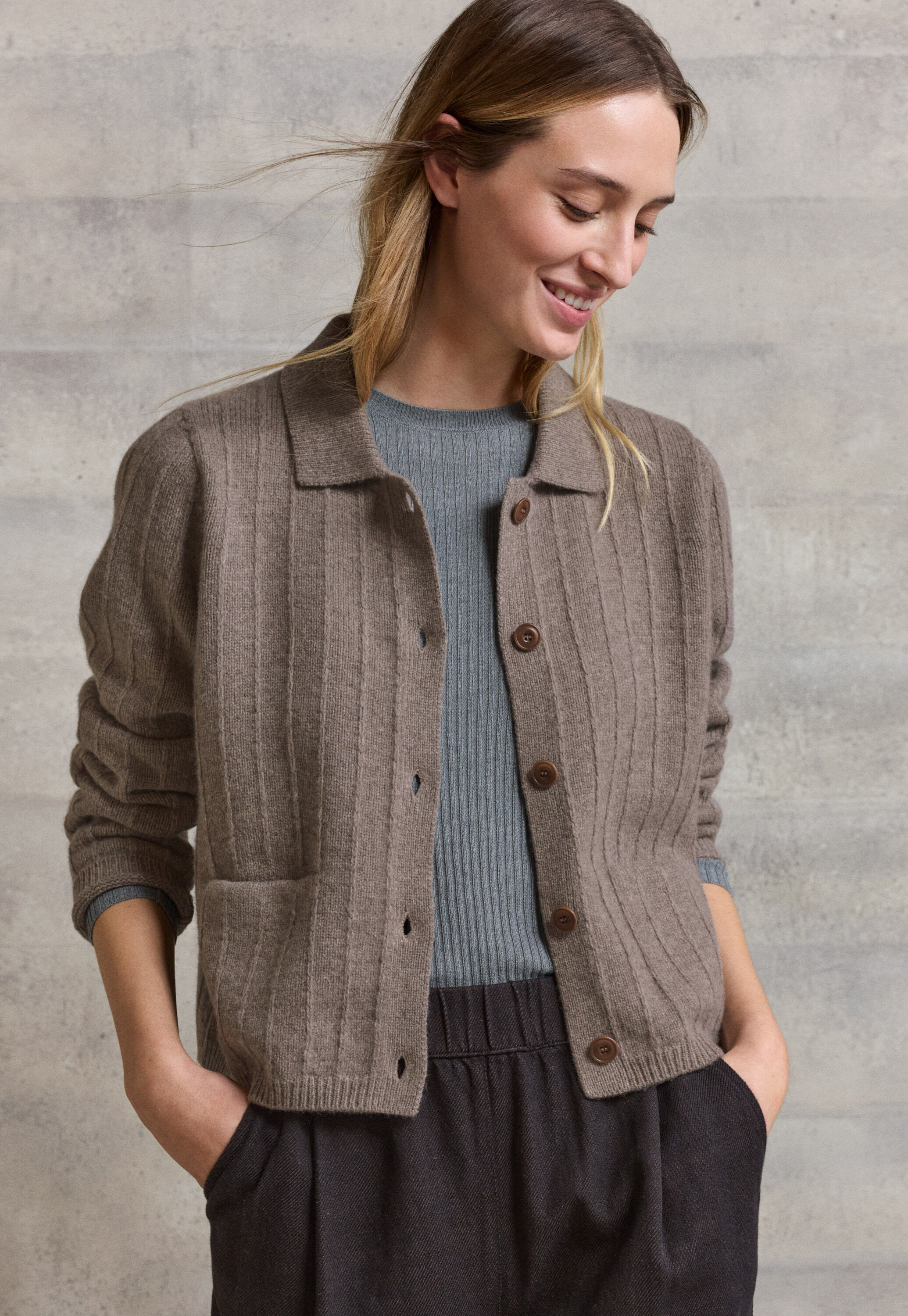 Cardigan mit Kragen