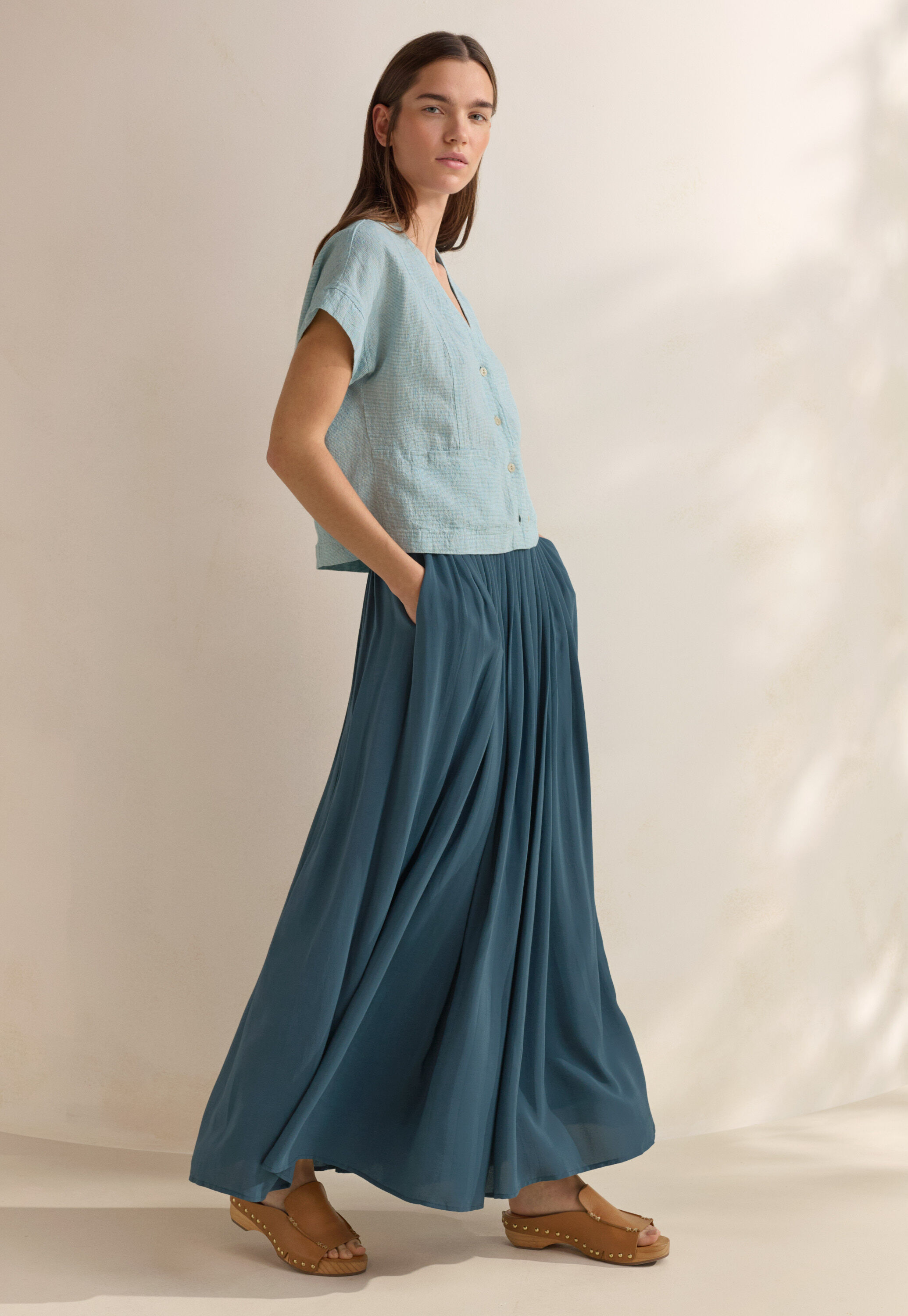 Langer Faltenrock