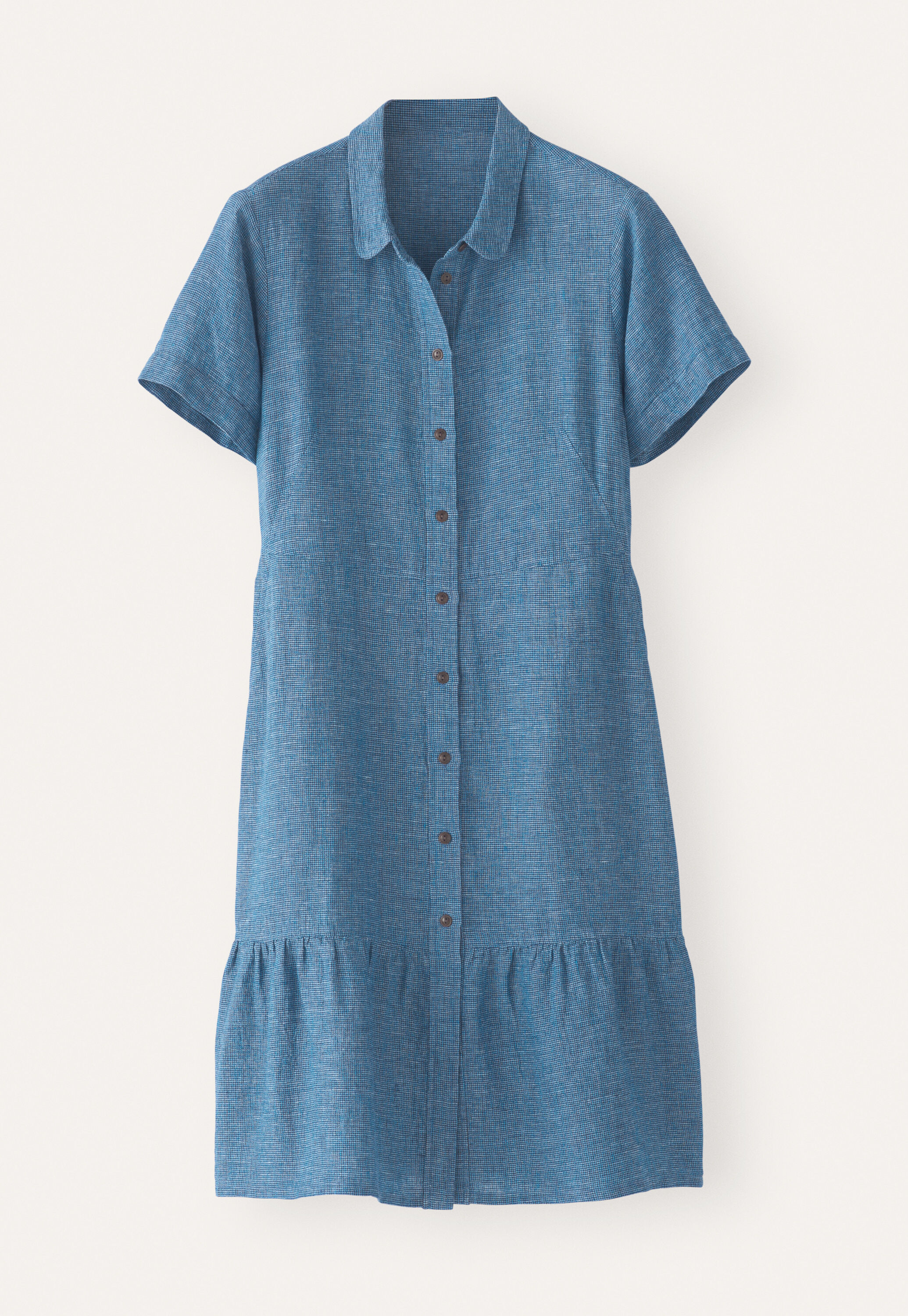 Kleid mit gerafftem Saum