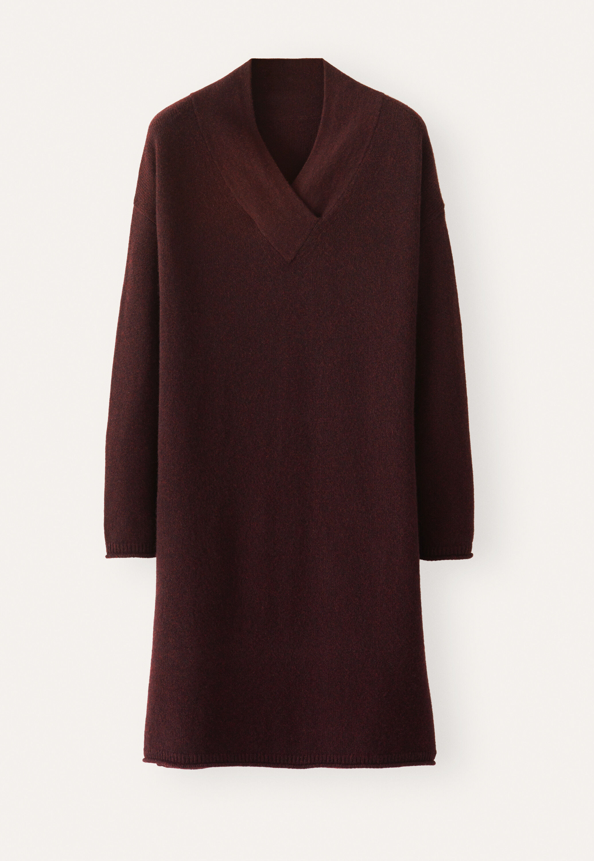 Strickkleid mit V-Ausschnitt