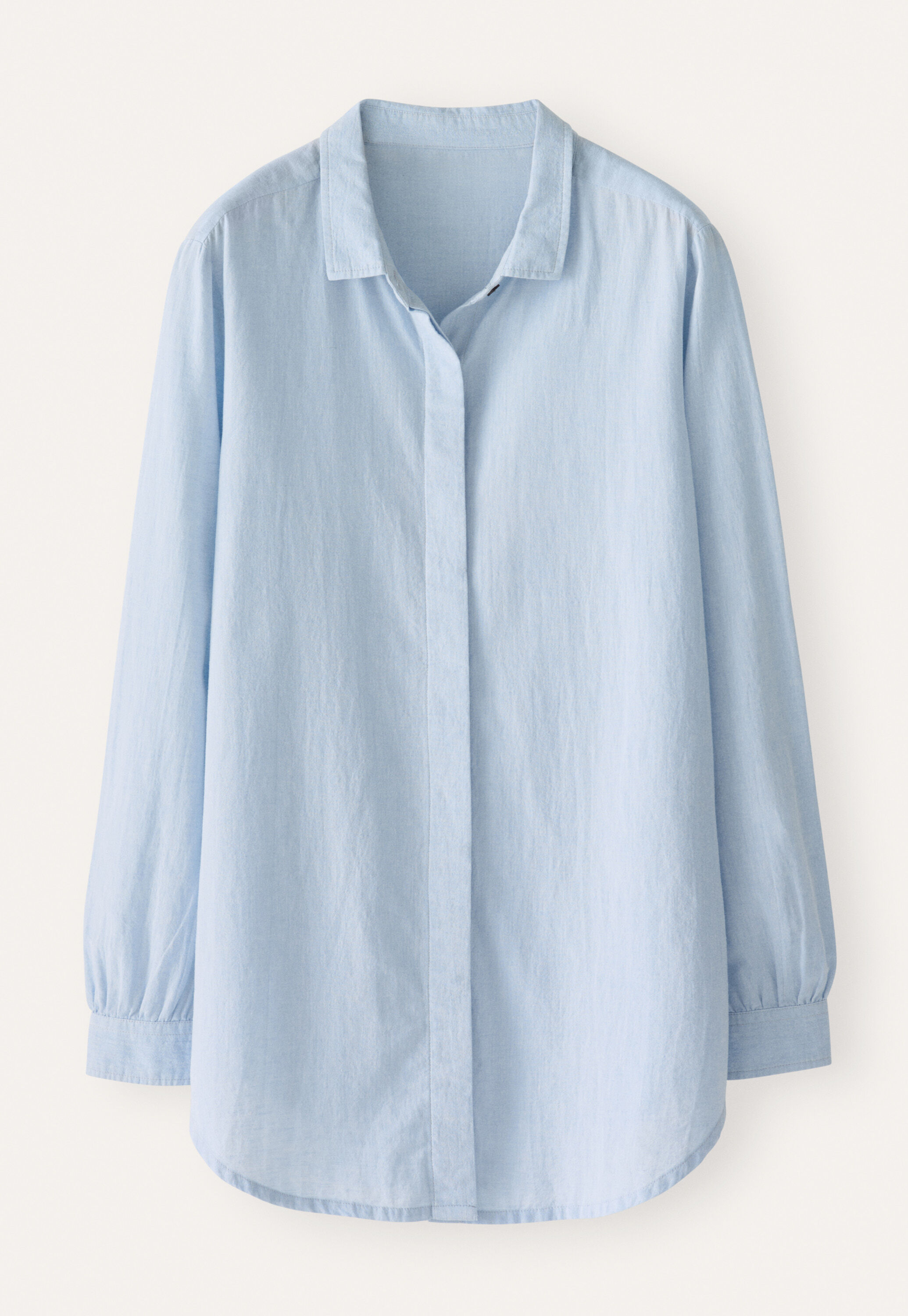 Bluse mit geschwungenem Saum