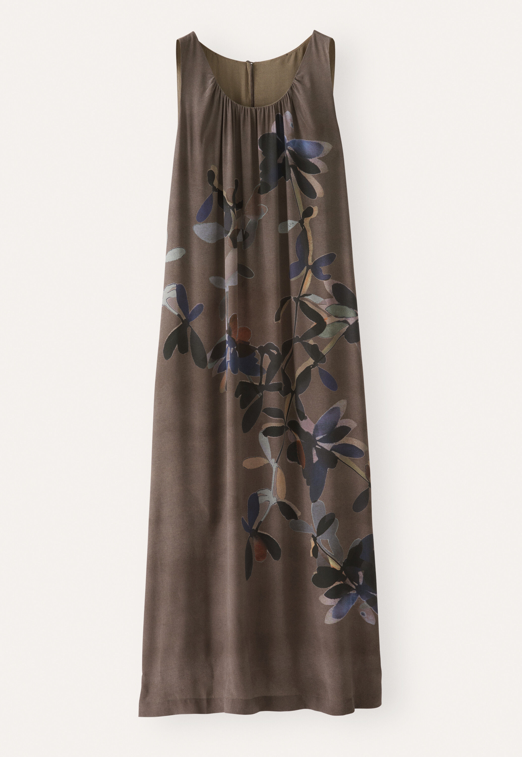 &Auml;rmelloses bedrucktes Kleid