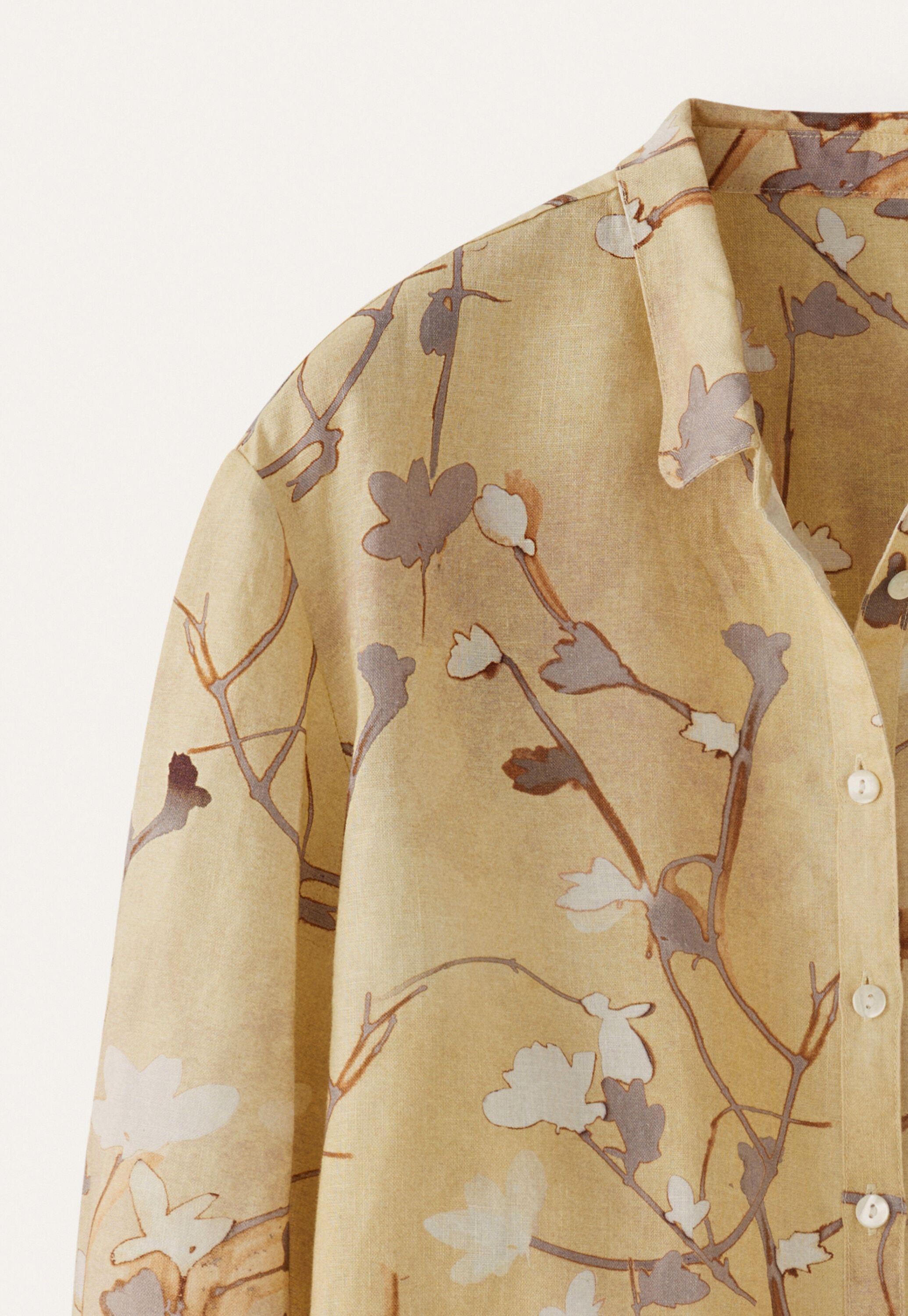 Print-Bluse mit Falten&auml;rmeln