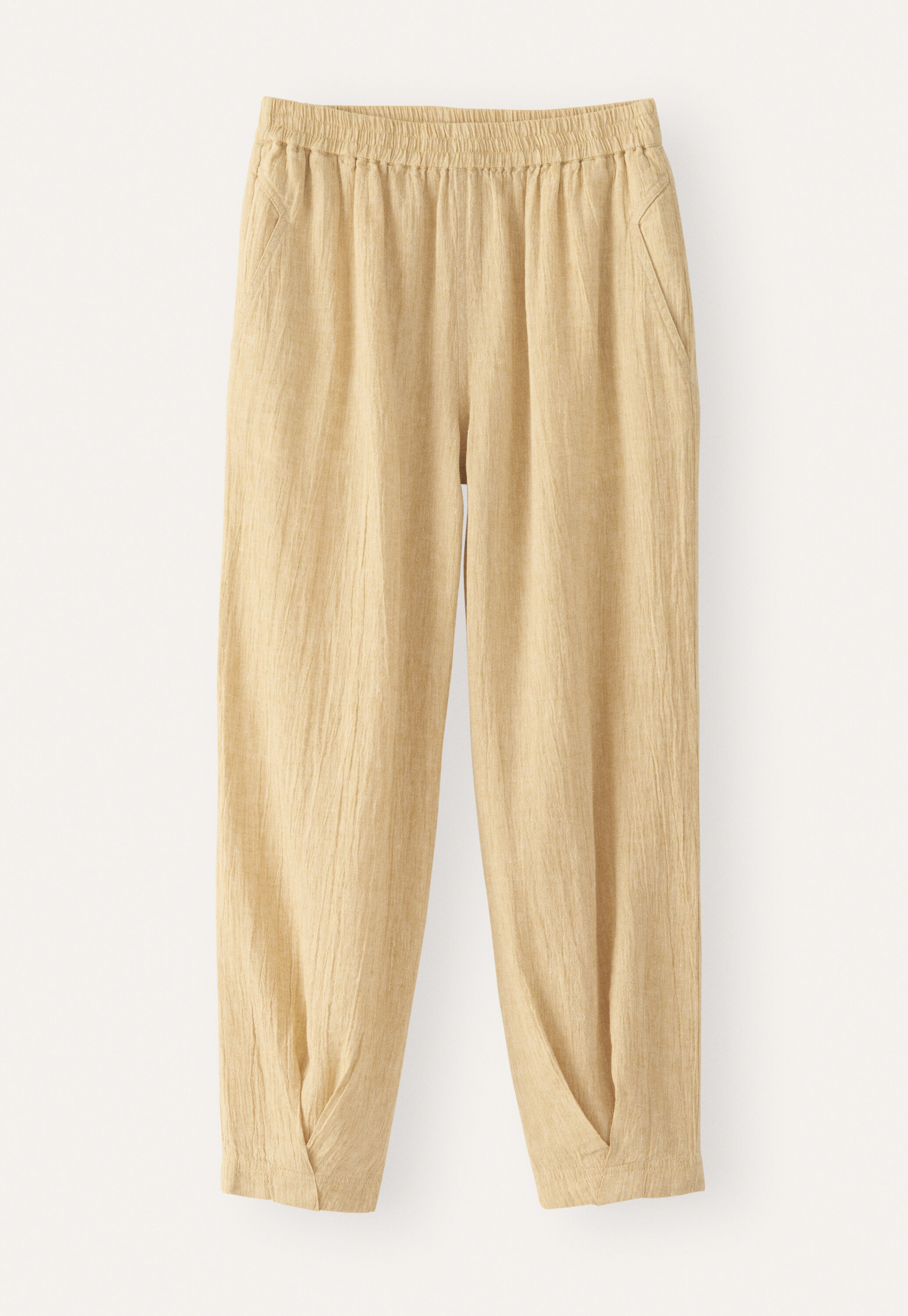 Schmal zulaufende Crinkle-Hose