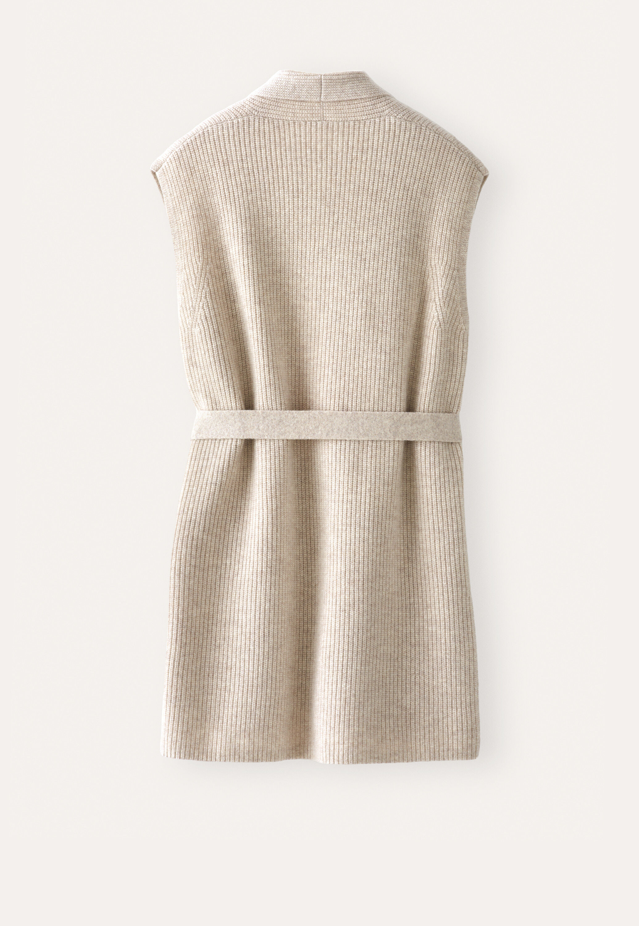 &Auml;rmelloser Rippstrick-Cardigan