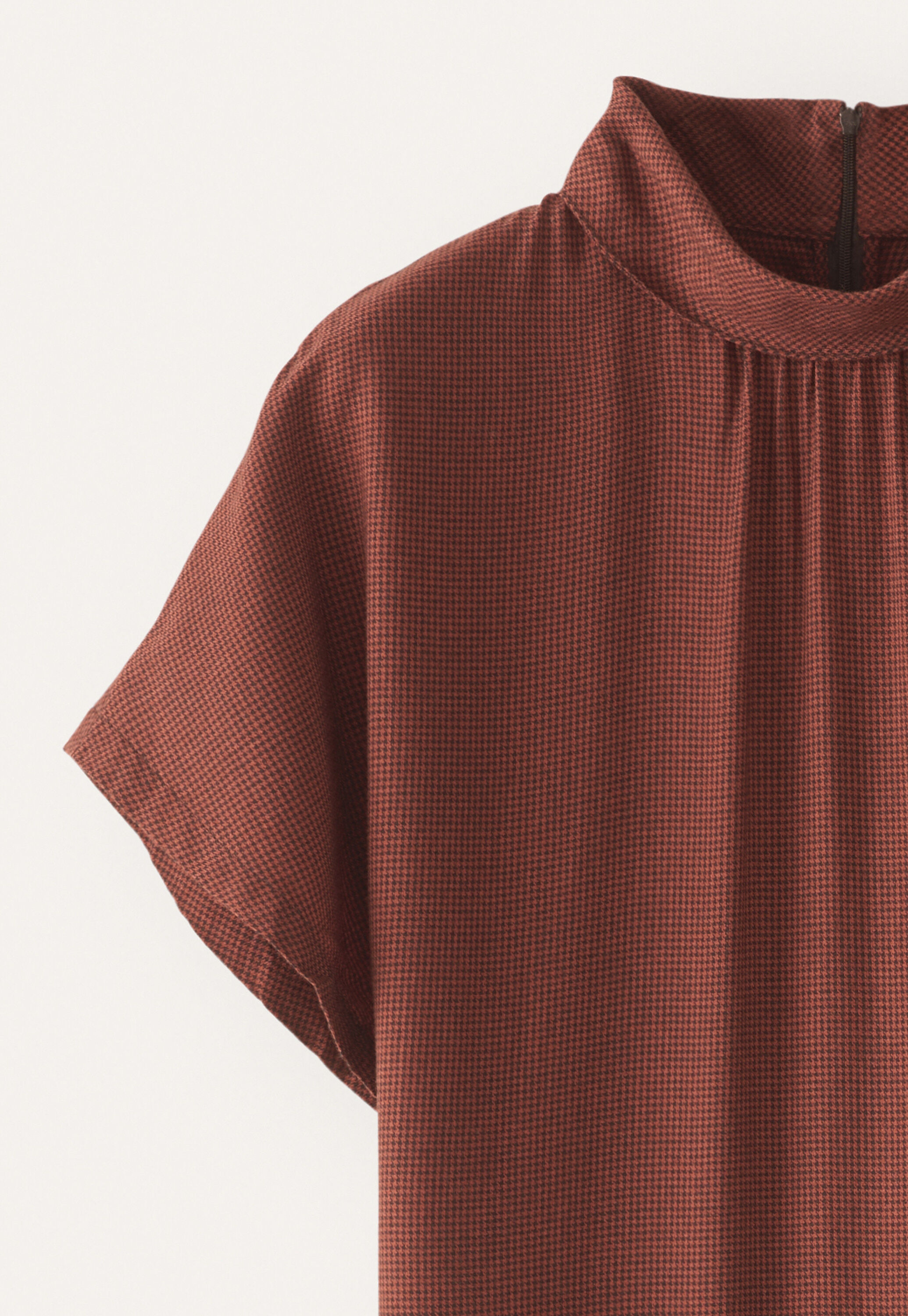 Kleid mit Hahnentrittmuster