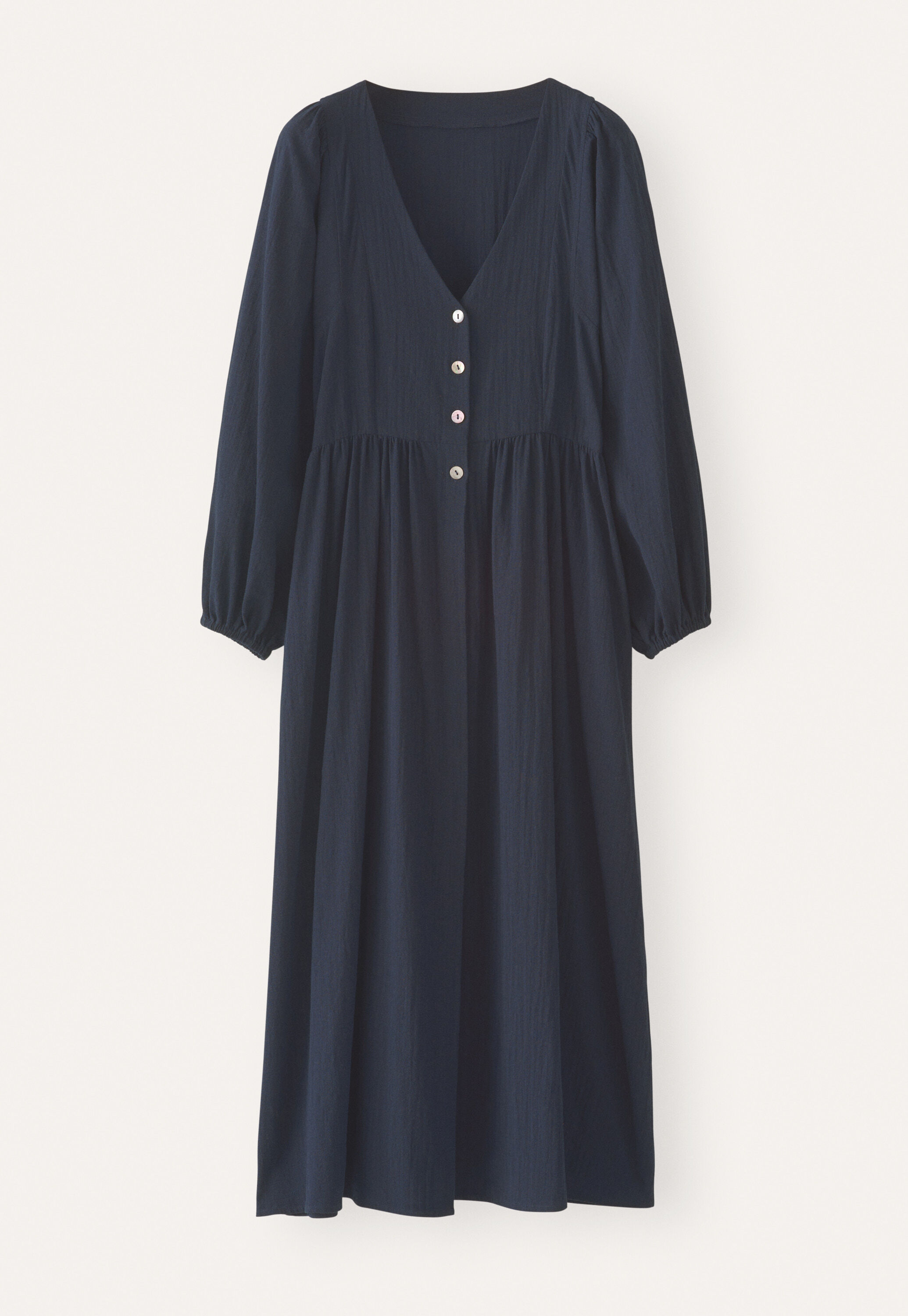 Kleid mit gerafften &Auml;rmeln, Mitternacht, large