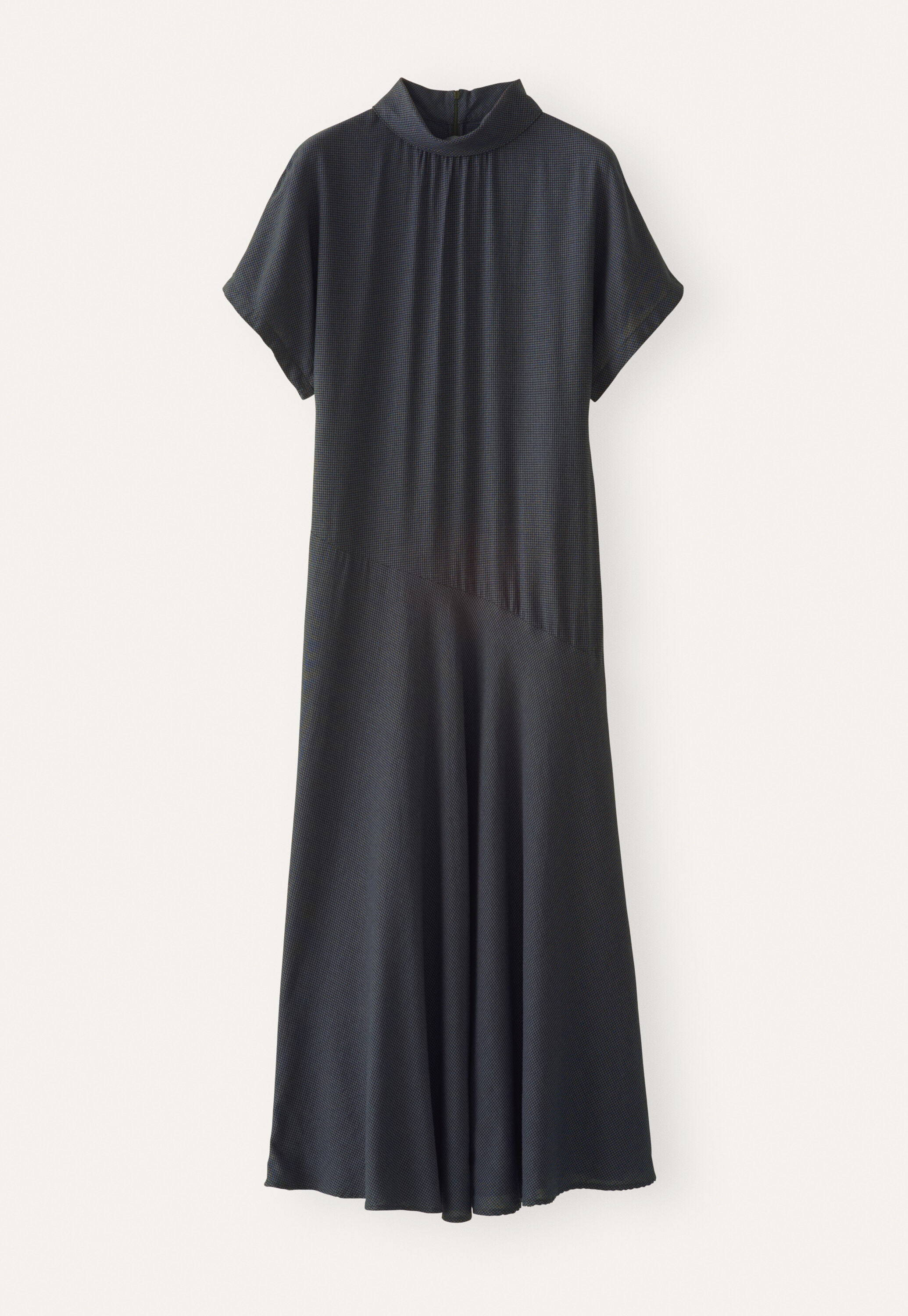 Kleid mit Hahnentrittmuster, Grau/Schwarz, large