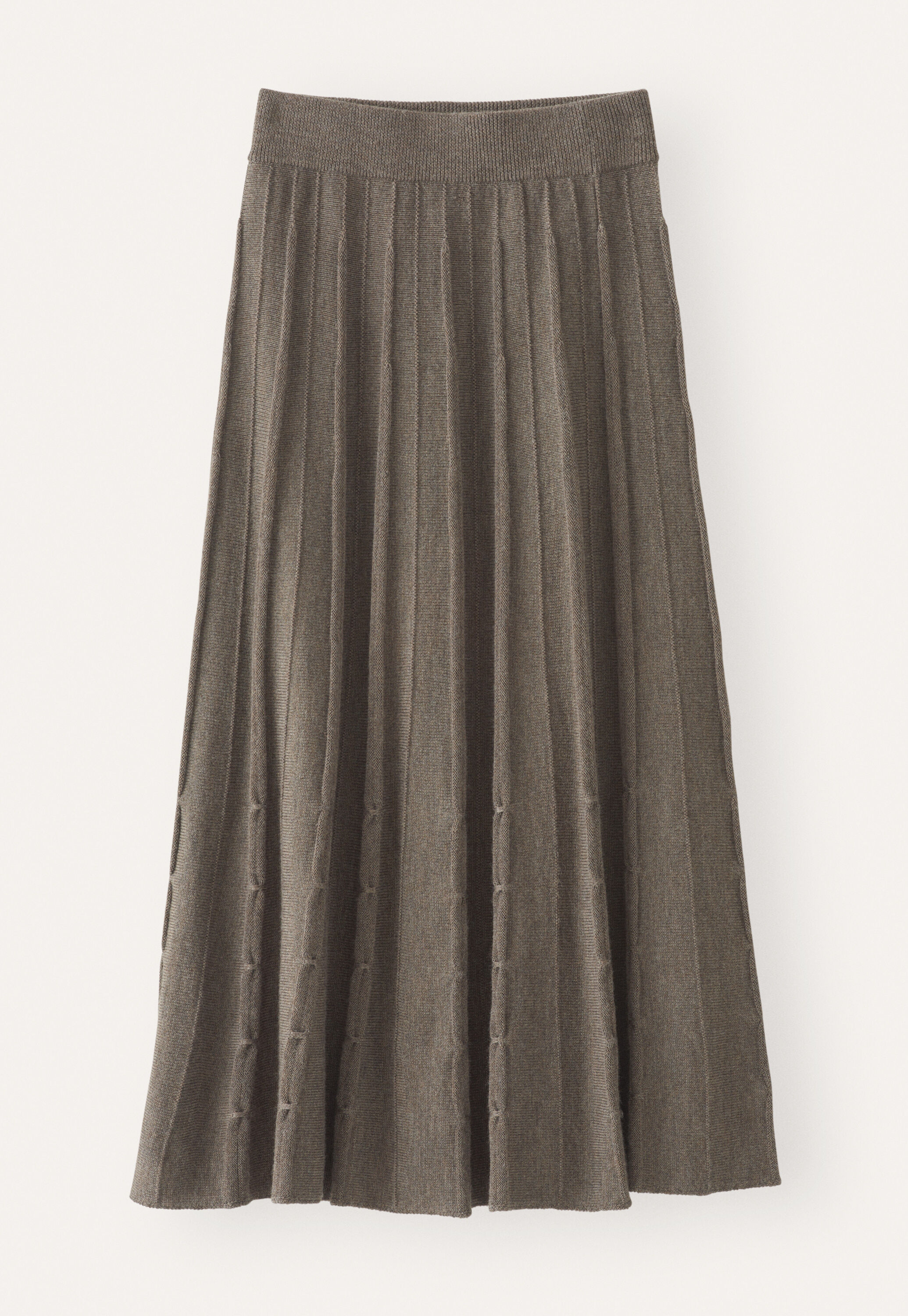 Rock im Fangmuster, Taupe, large