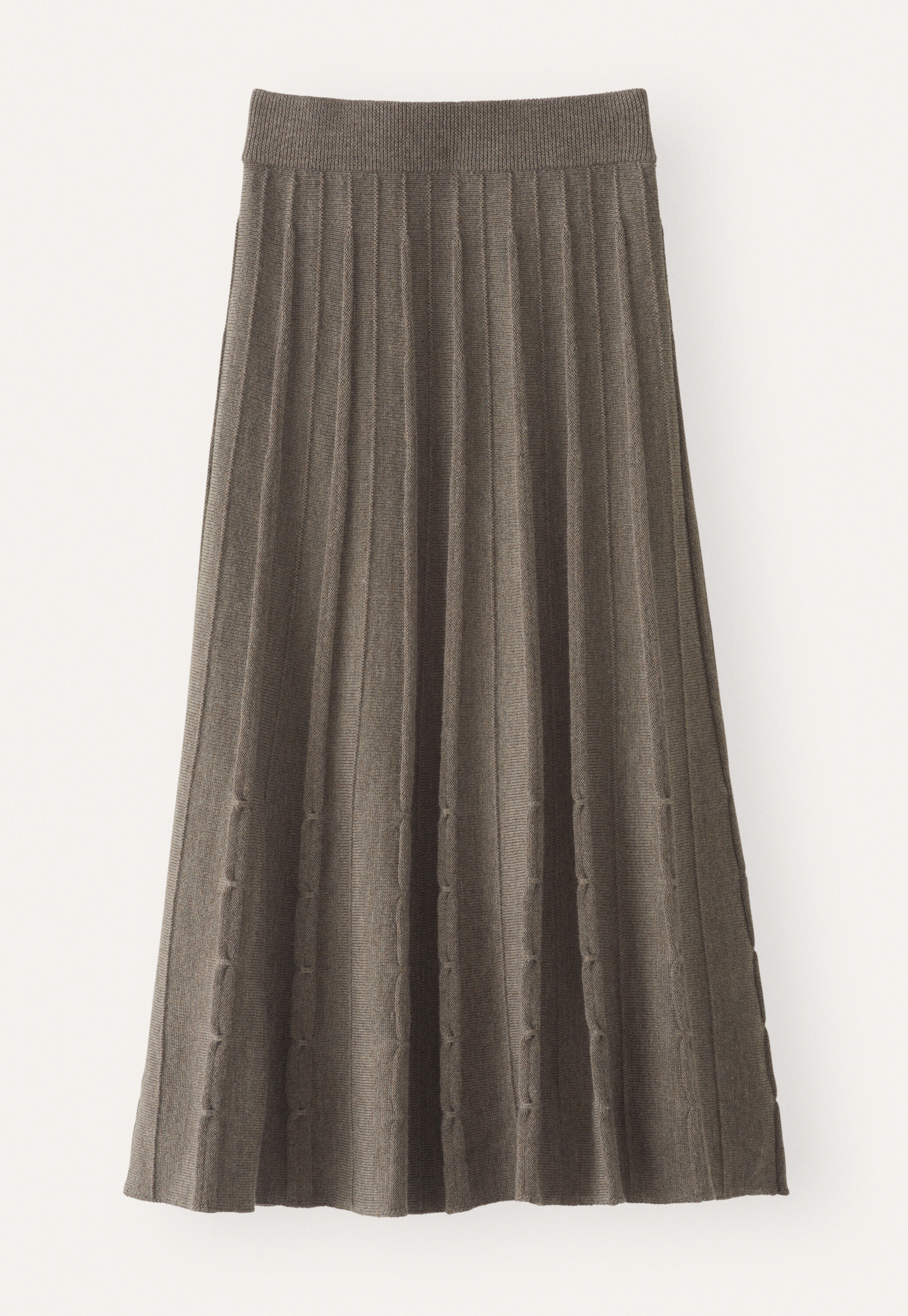 Rock im Fangmuster, Taupe, large