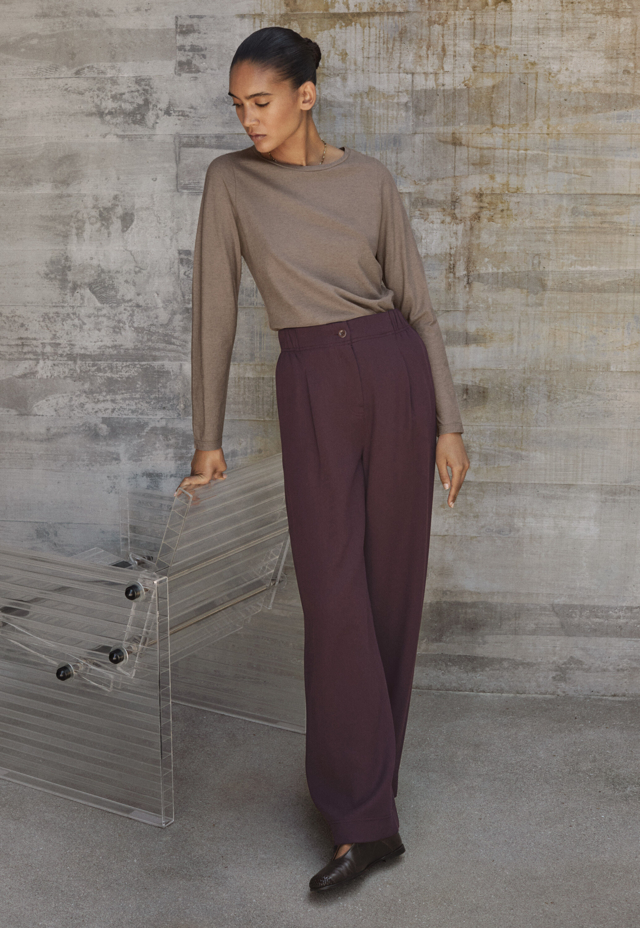 Elegante Hose mit weitem Bein