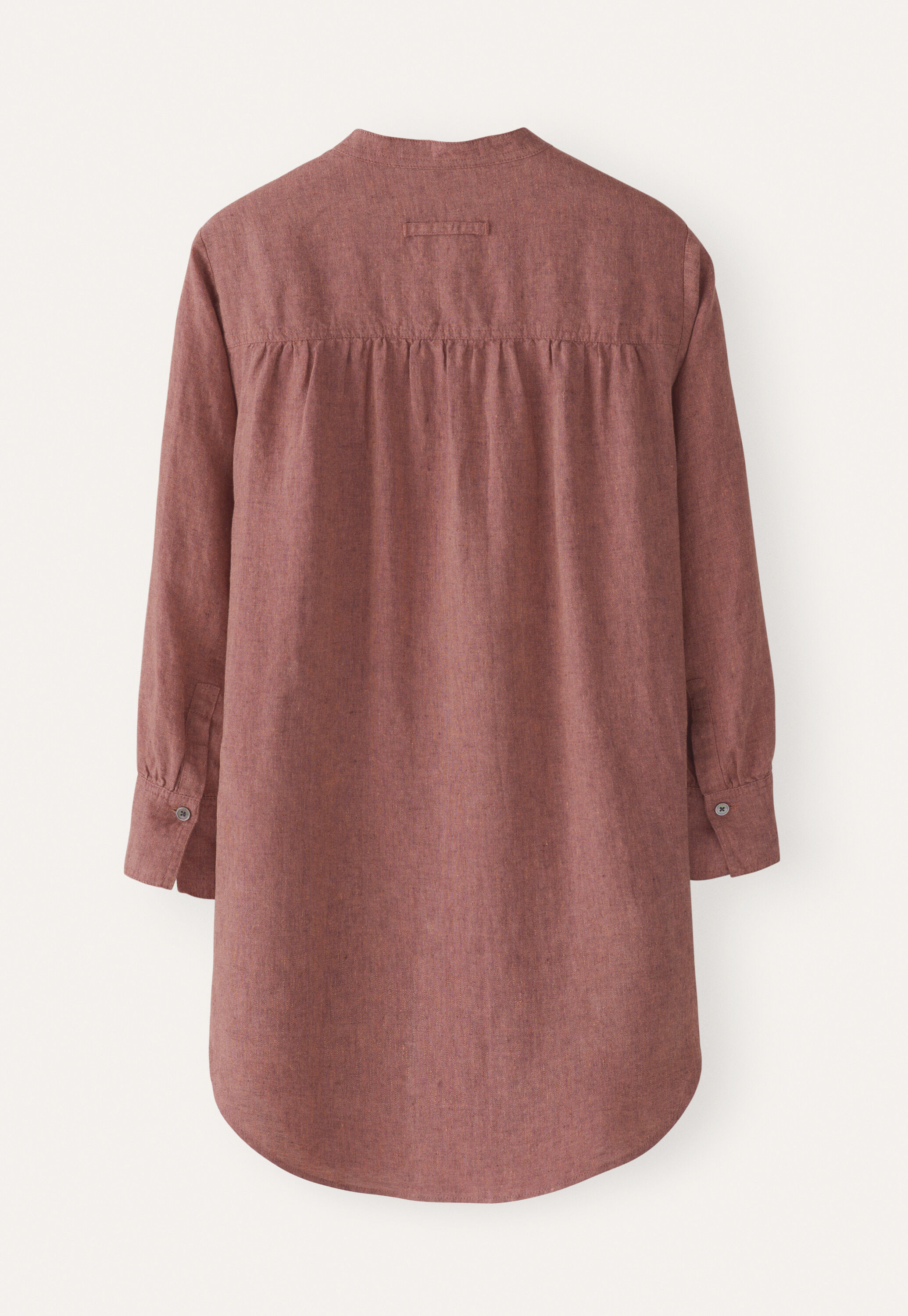 Lange Bluse mit geschwungenem Saum