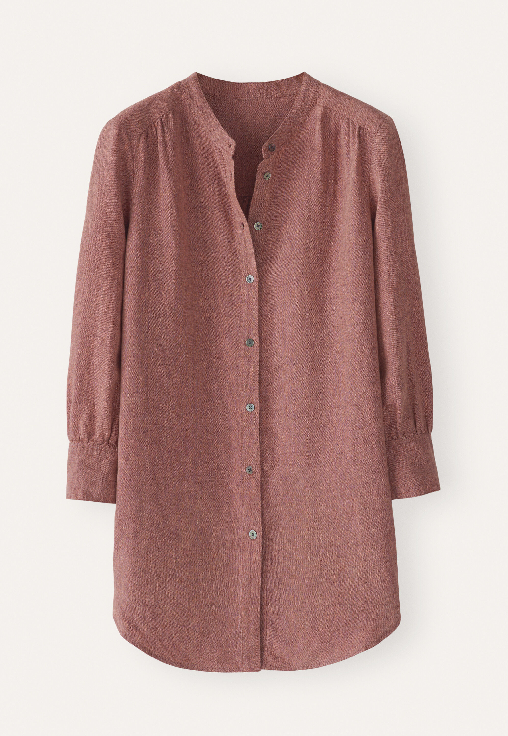 Lange Bluse mit geschwungenem Saum