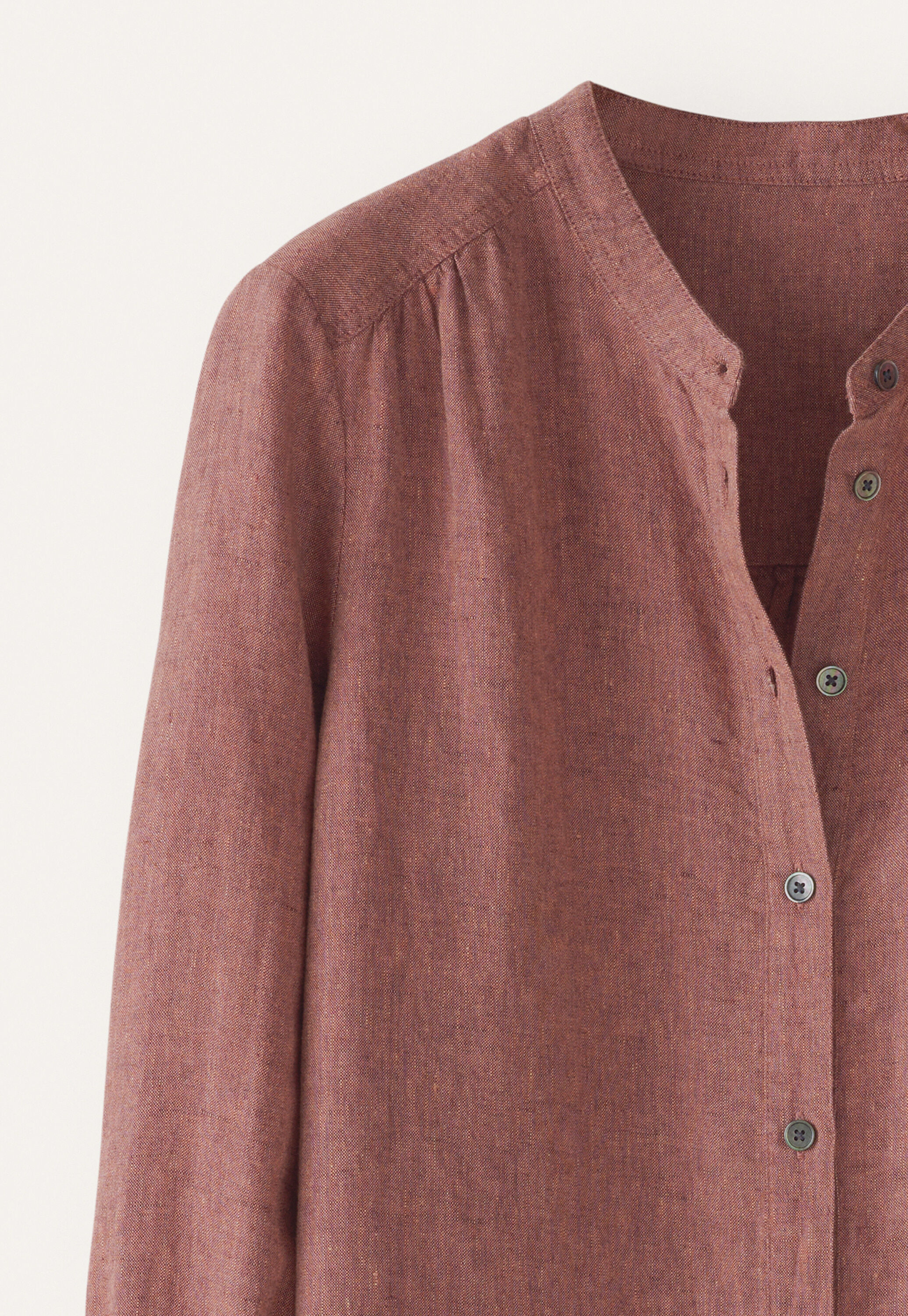 Lange Bluse mit geschwungenem Saum