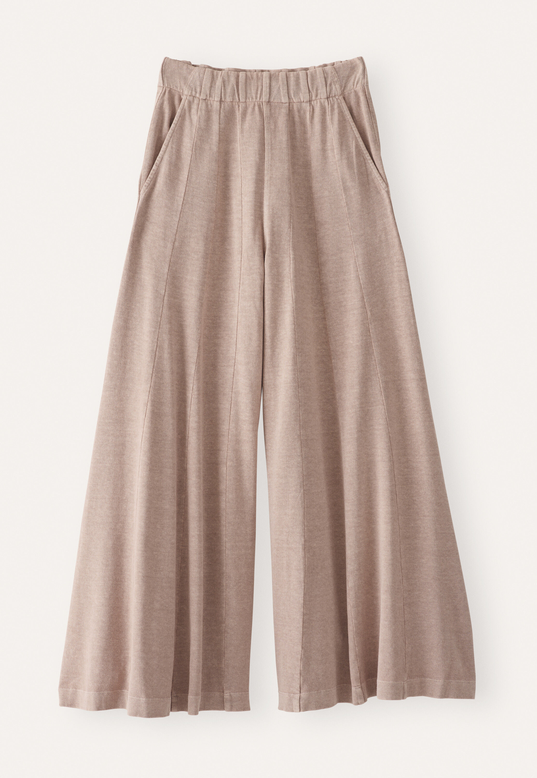 Weitbeinige Jersey-Hose