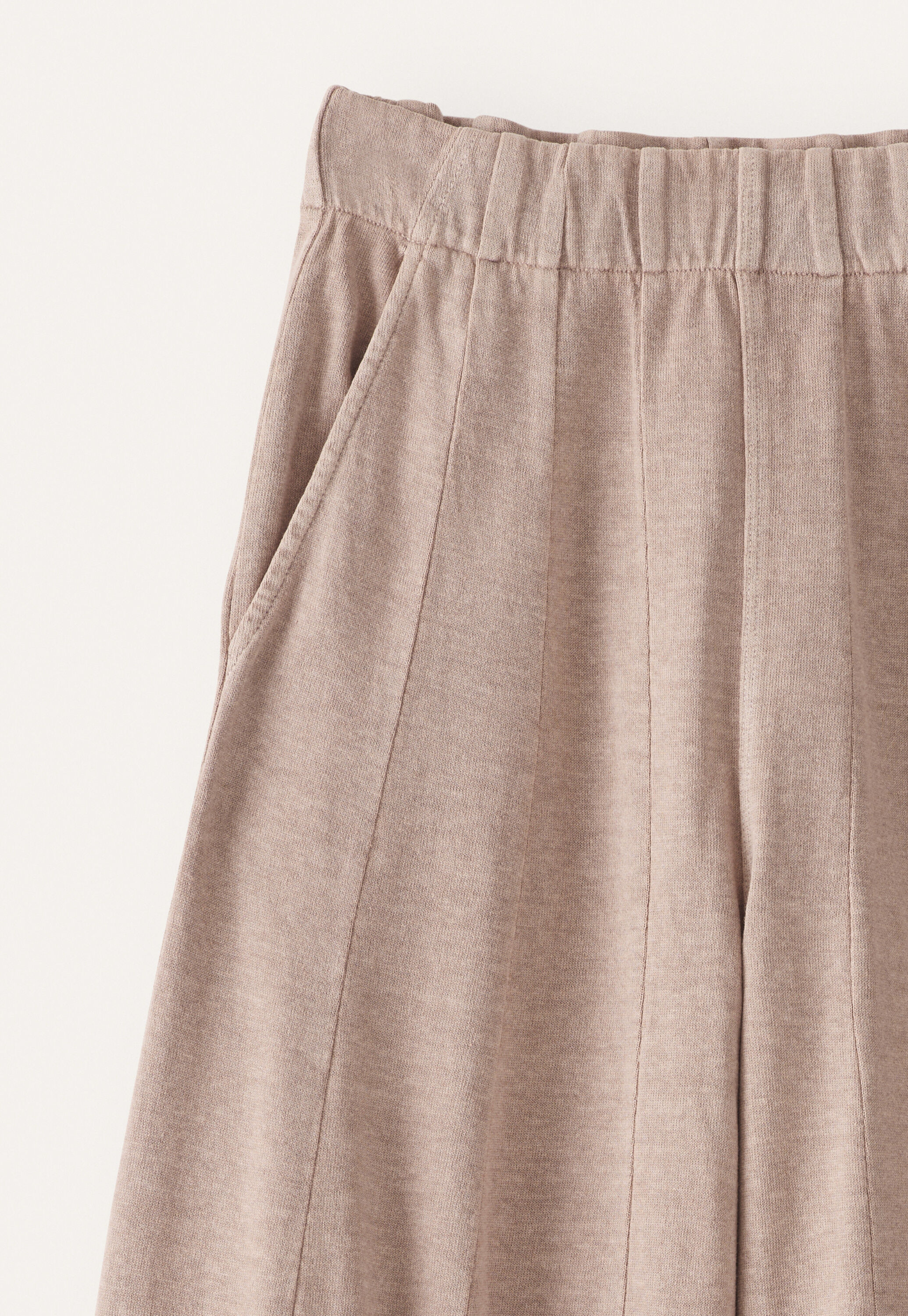 Weitbeinige Jersey-Hose