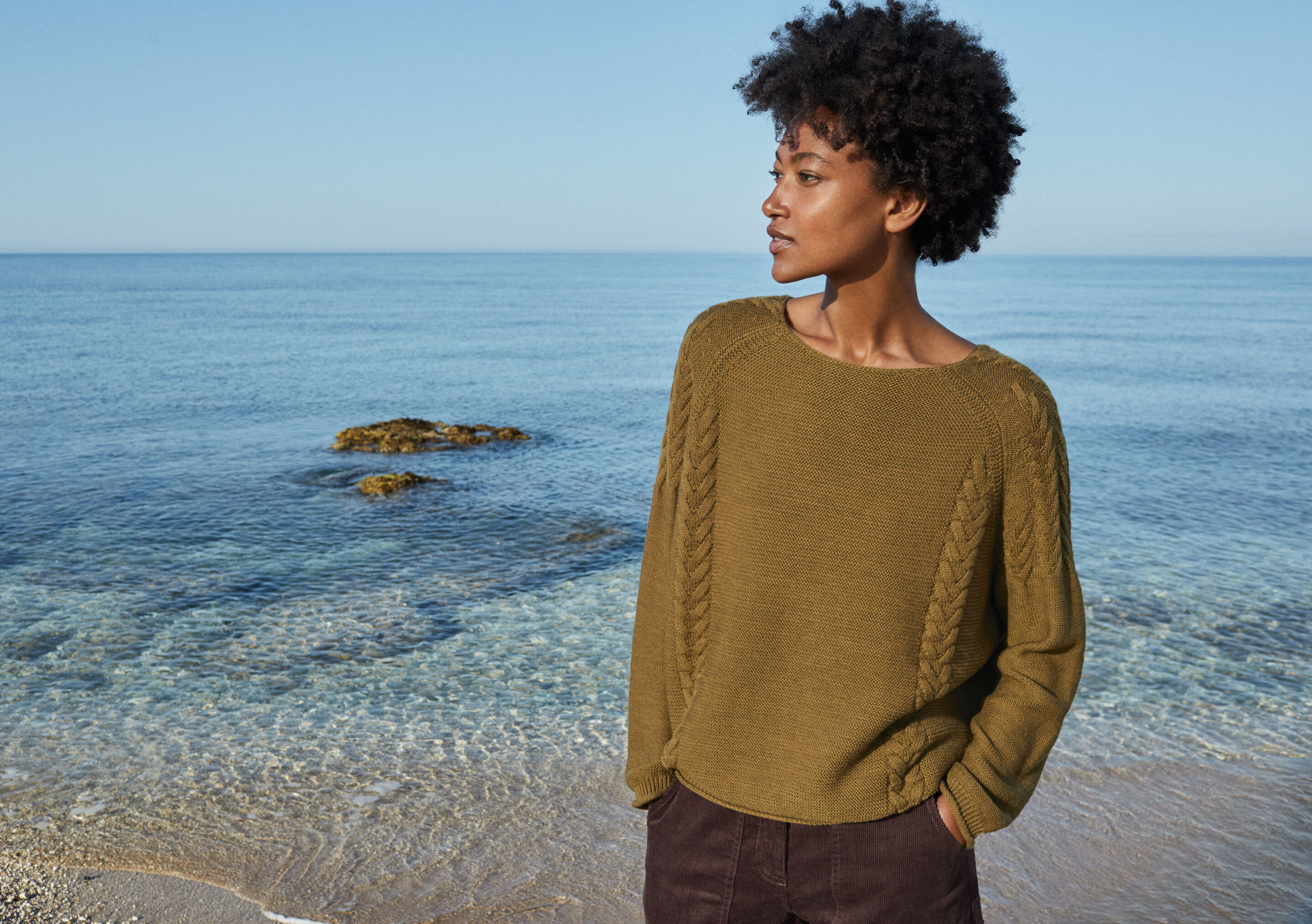 Pullover mit Zopfmuster