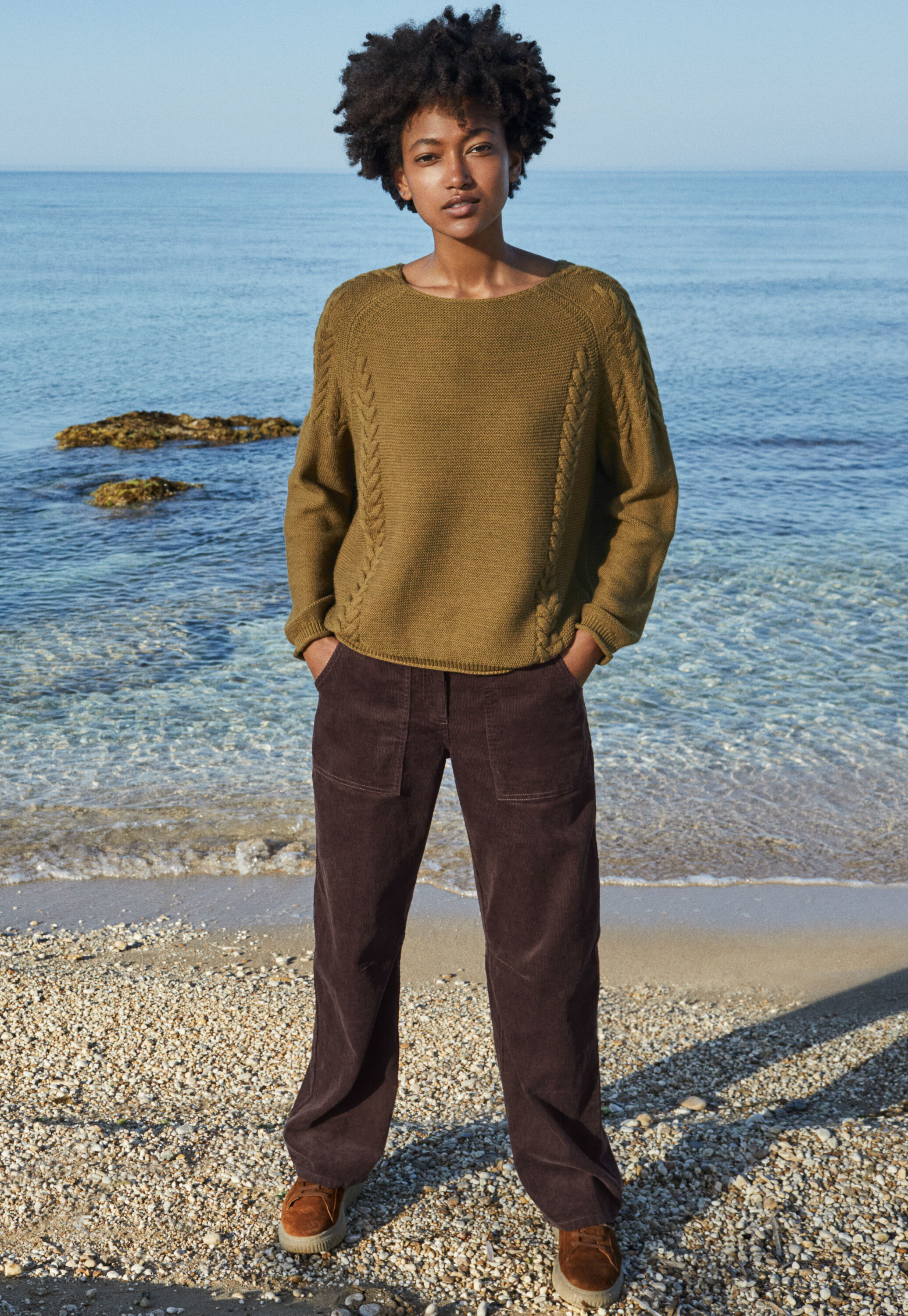Pullover mit Zopfmuster
