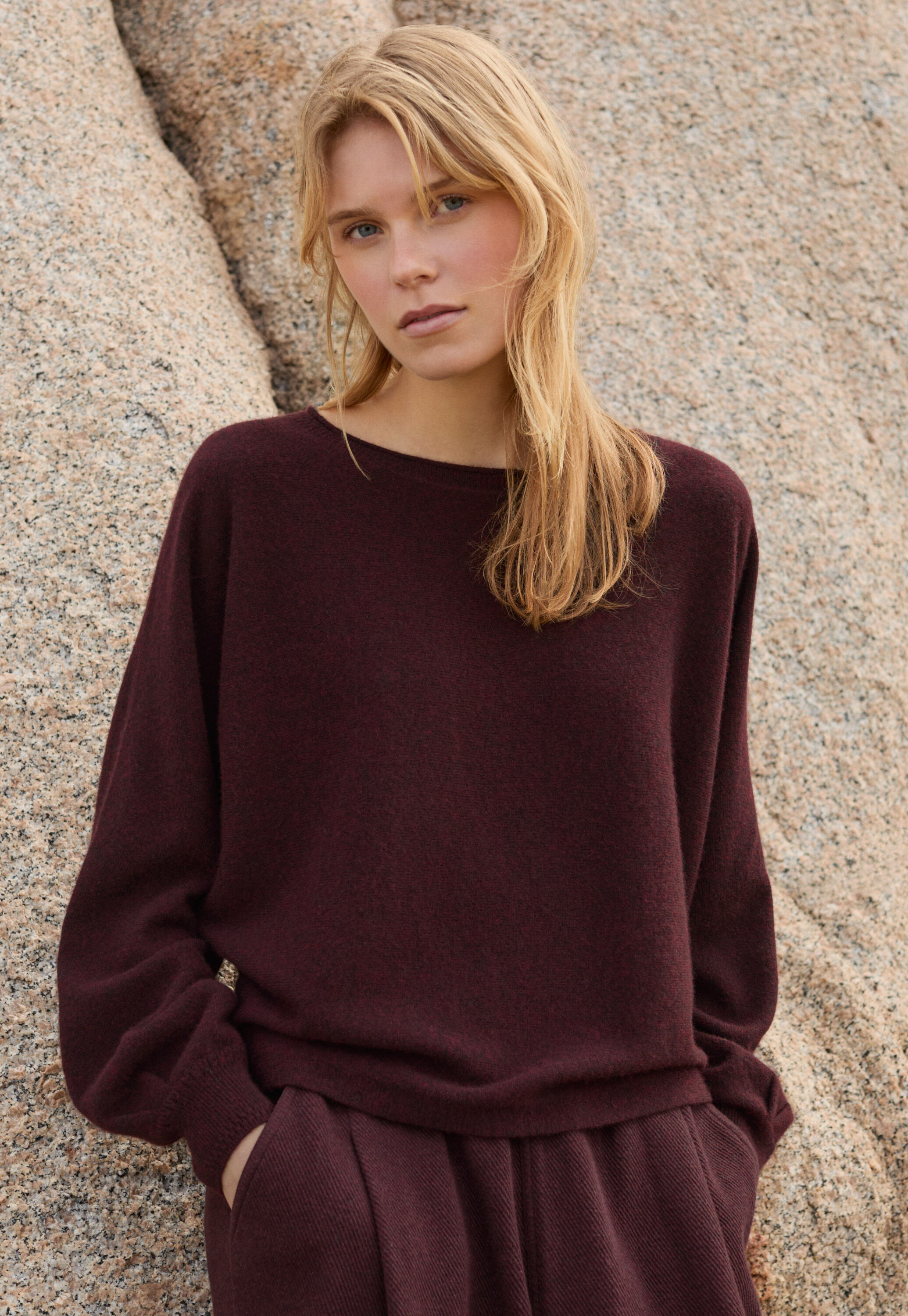 Pullover mit Trichterkragen