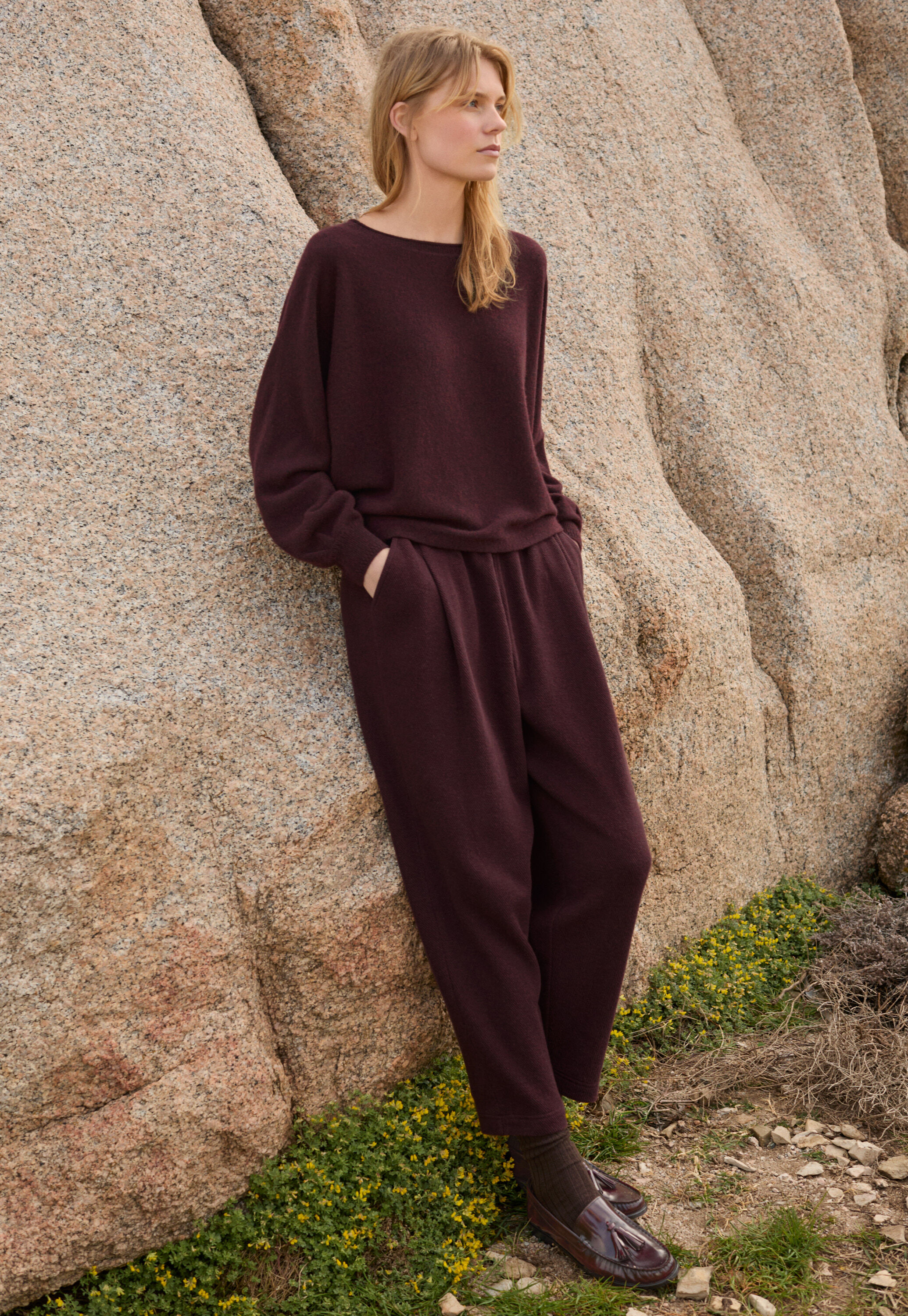Pullover mit Trichterkragen