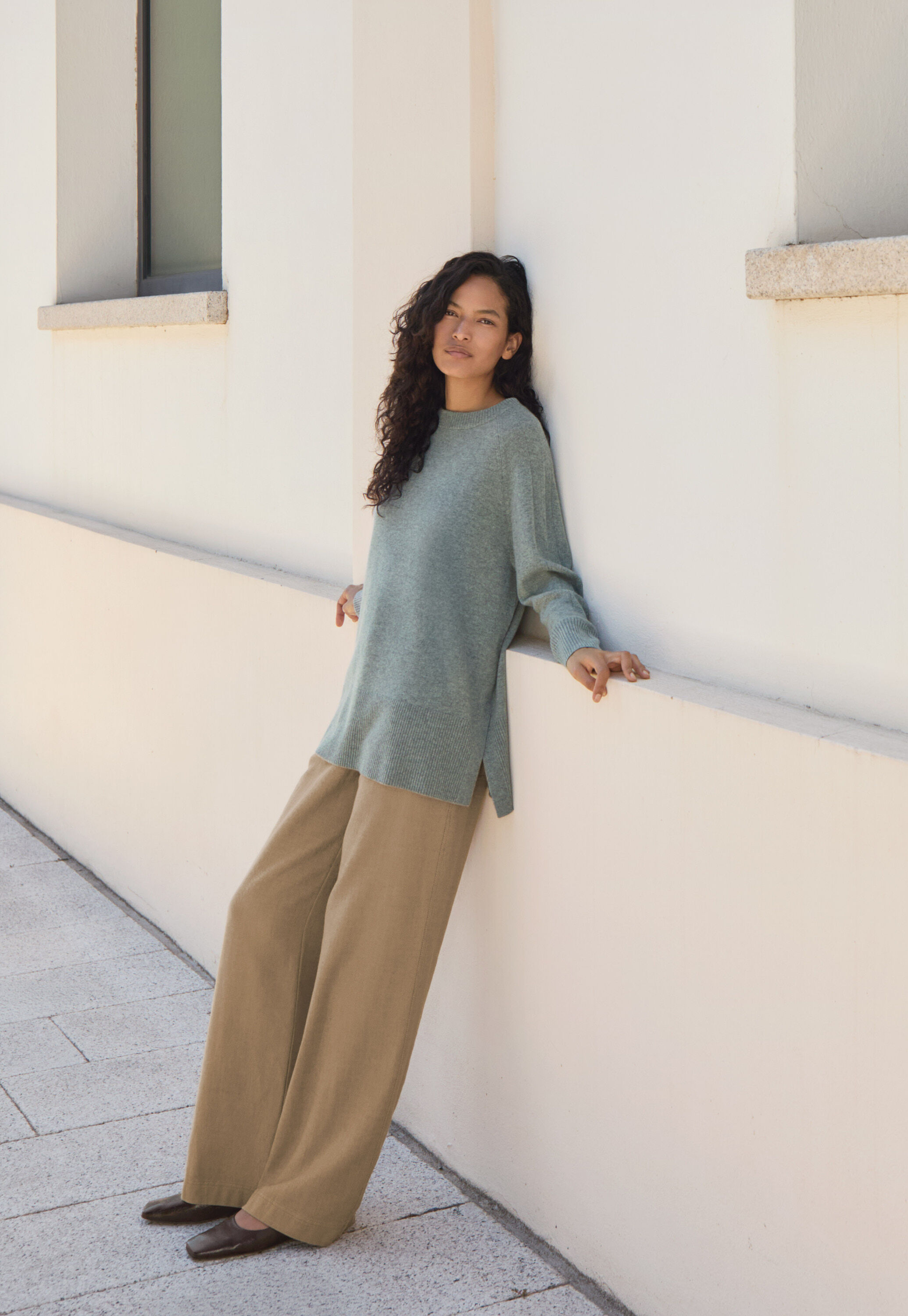 Pullover mit Trichterkragen