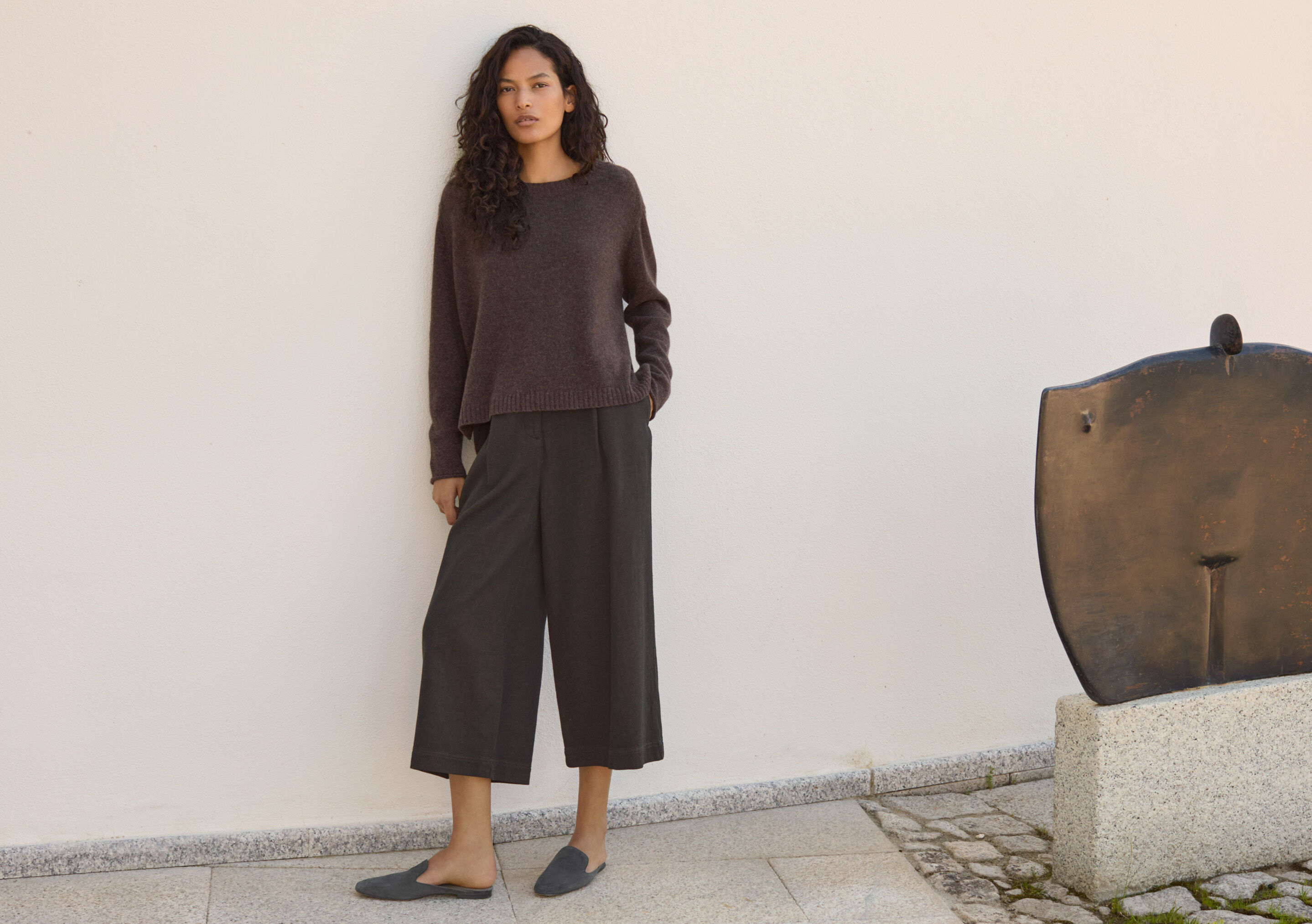 Pullover mit Trichterkragen