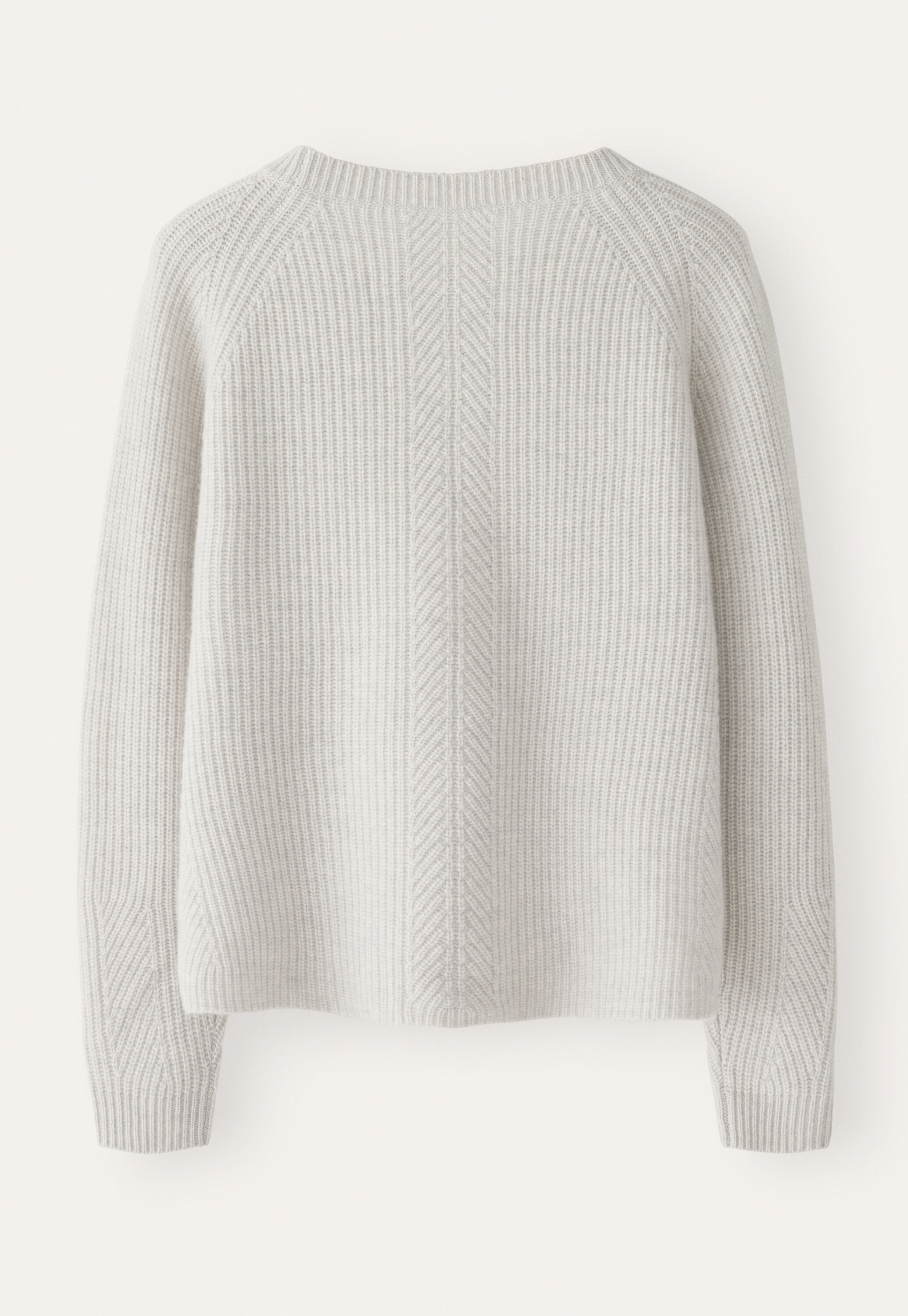 Gerippter Pullover mit Rundhalsausschnitt