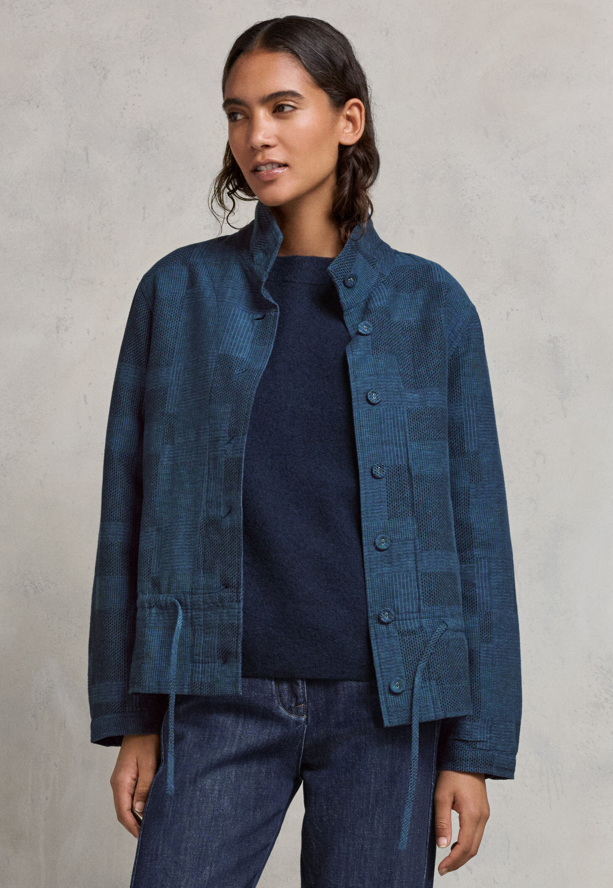 Patchwork-Jacquard-Jacket