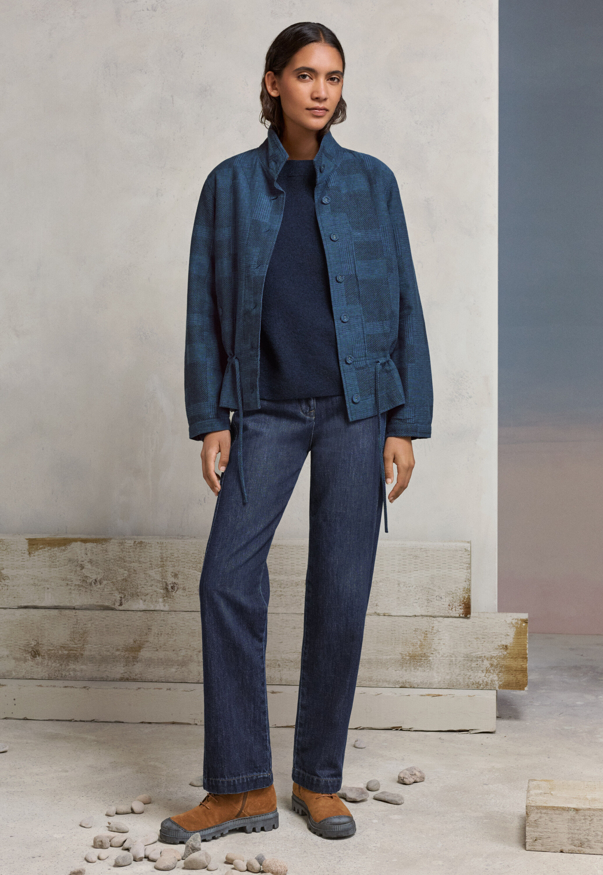 Patchwork-Jacquard-Jacket