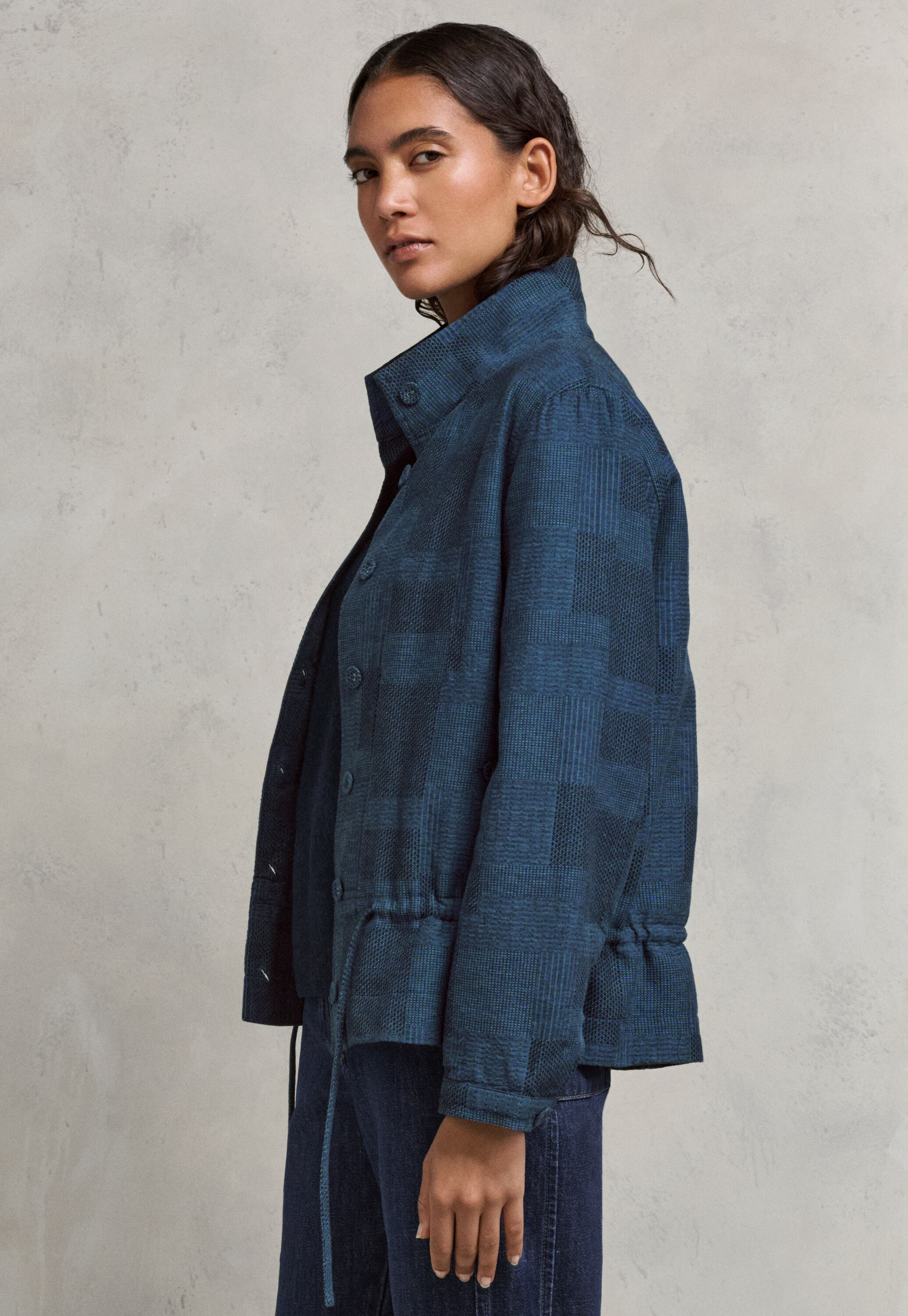 Patchwork-Jacquard-Jacket