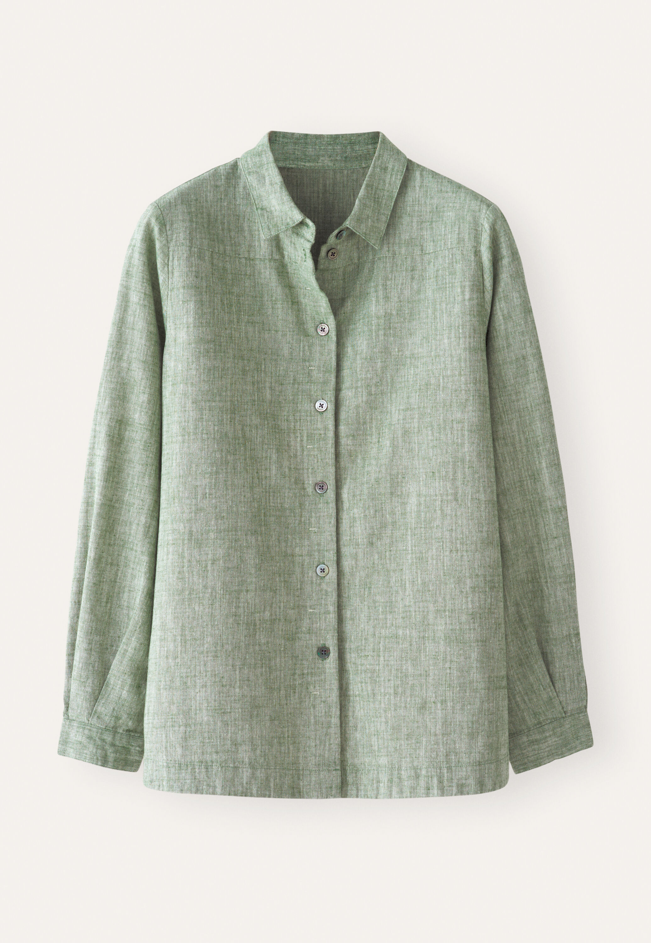 Overshirt mit geschwungenem Saum