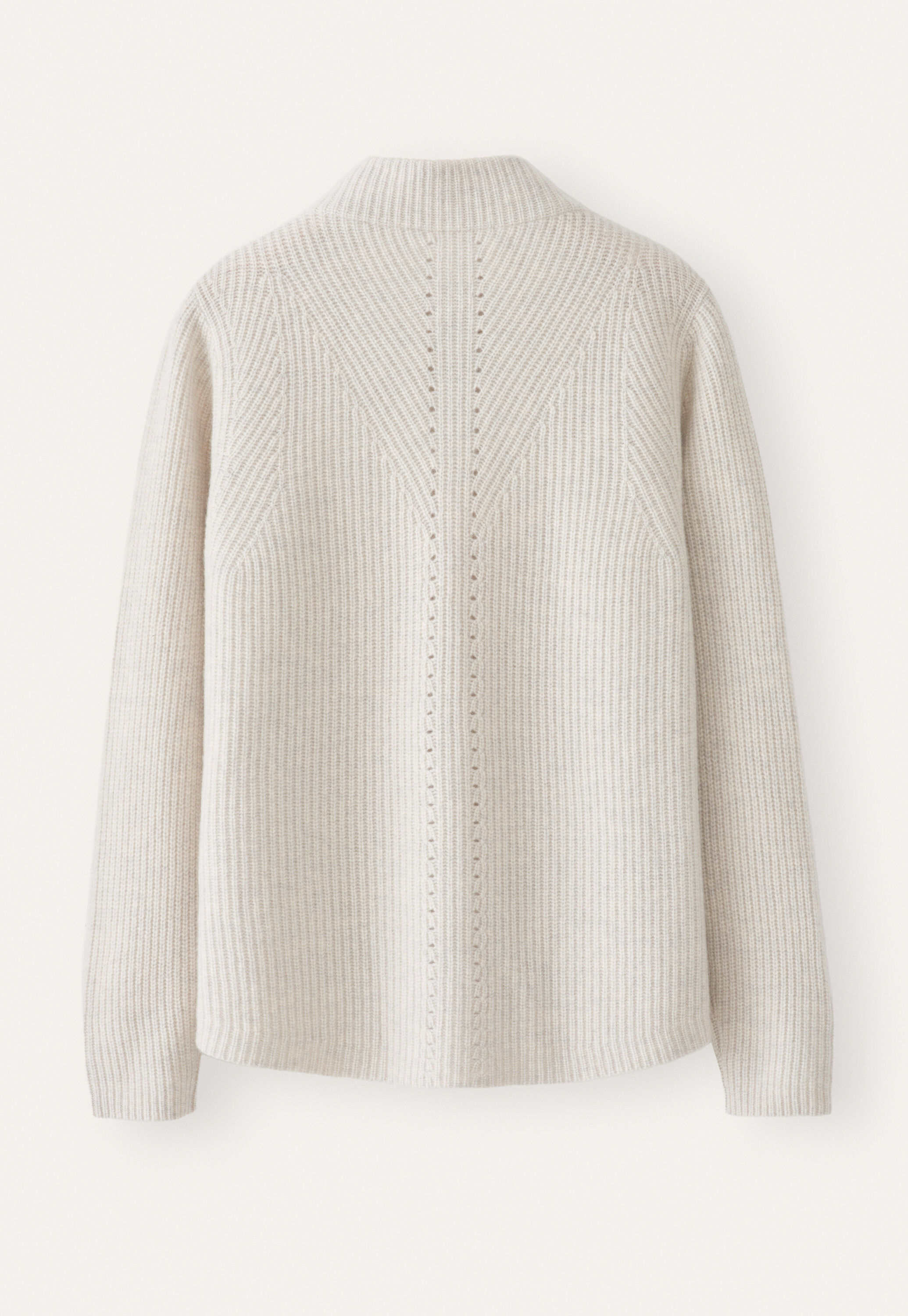 Rippstrick-Cardigan, Perlgrau, large