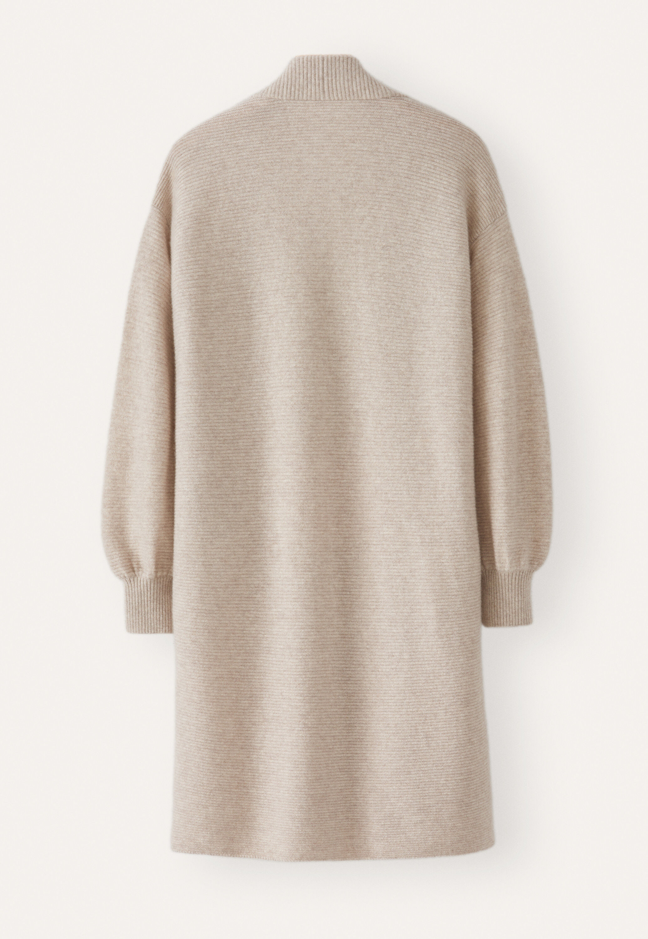 Langer Cardigan, Ecru/Rehbraun, large