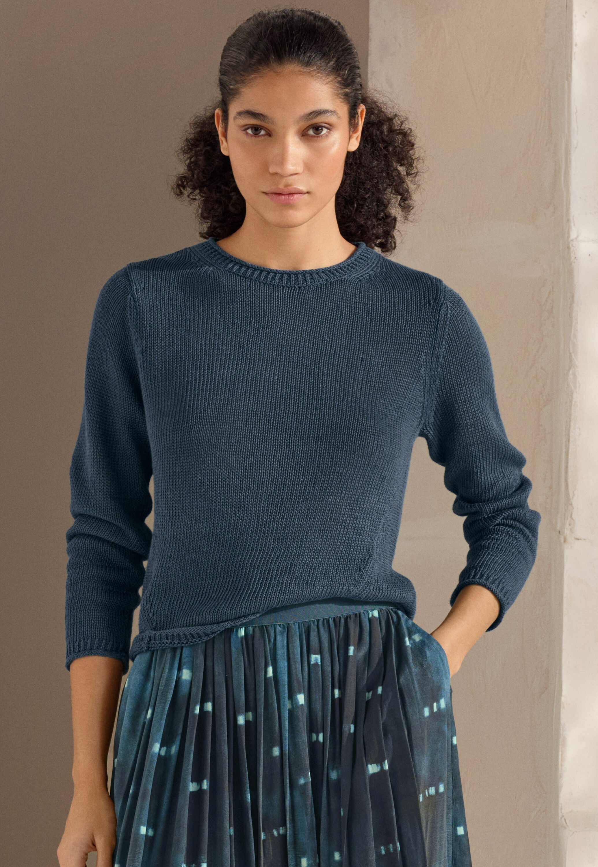 Lang&auml;rmeliger Pullover