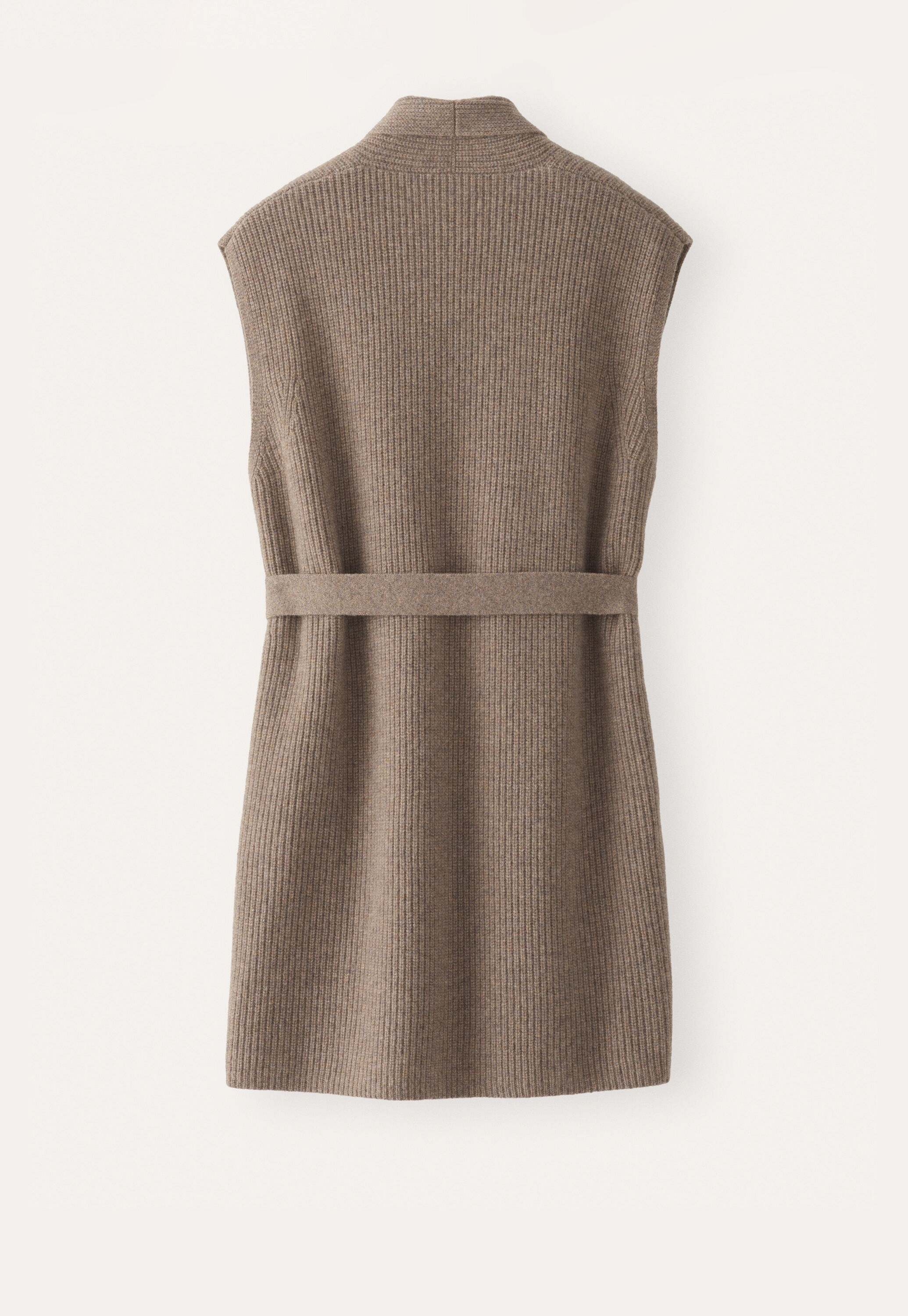 &Auml;rmelloser Rippstrick-Cardigan