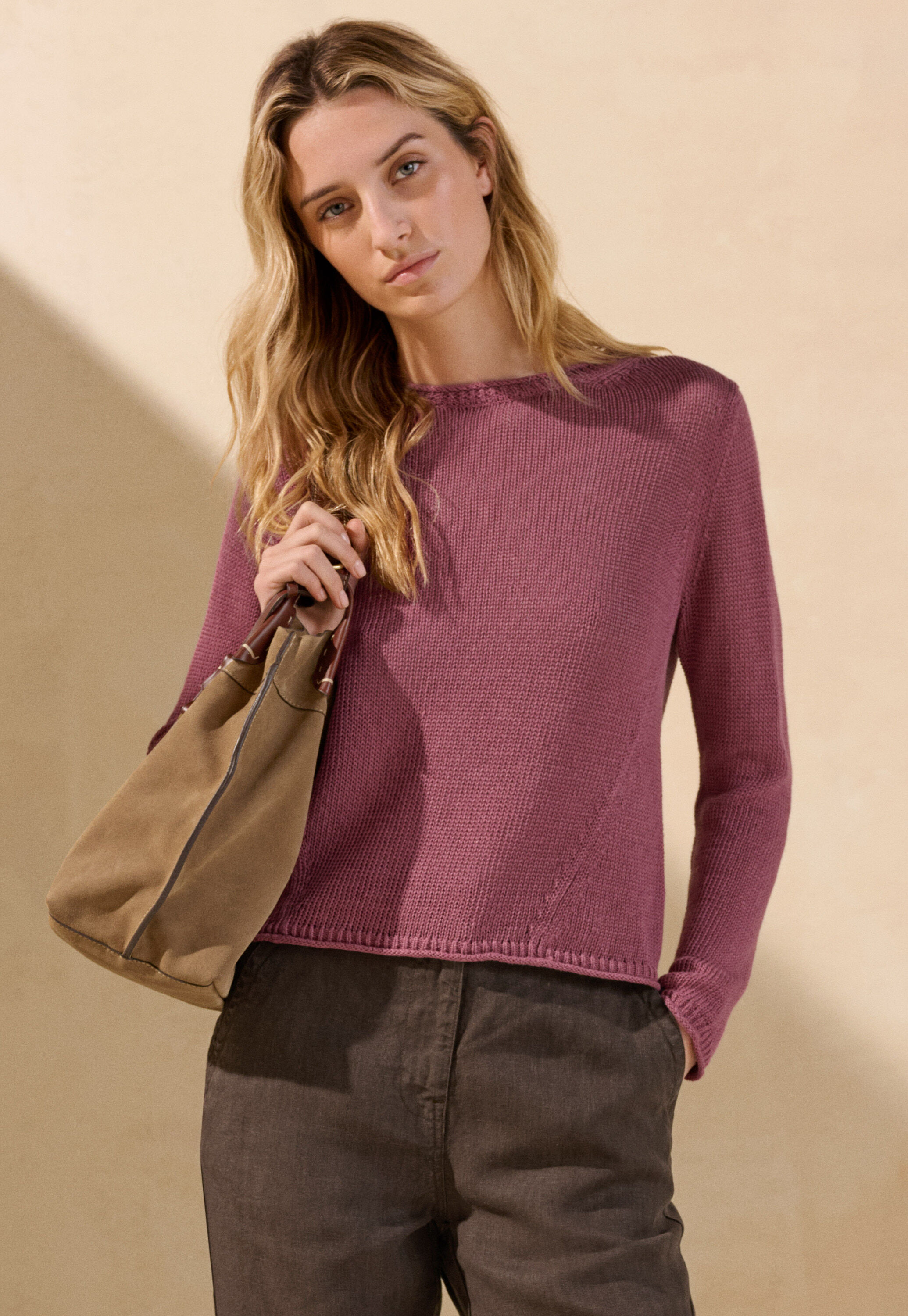 Lang&auml;rmeliger Pullover