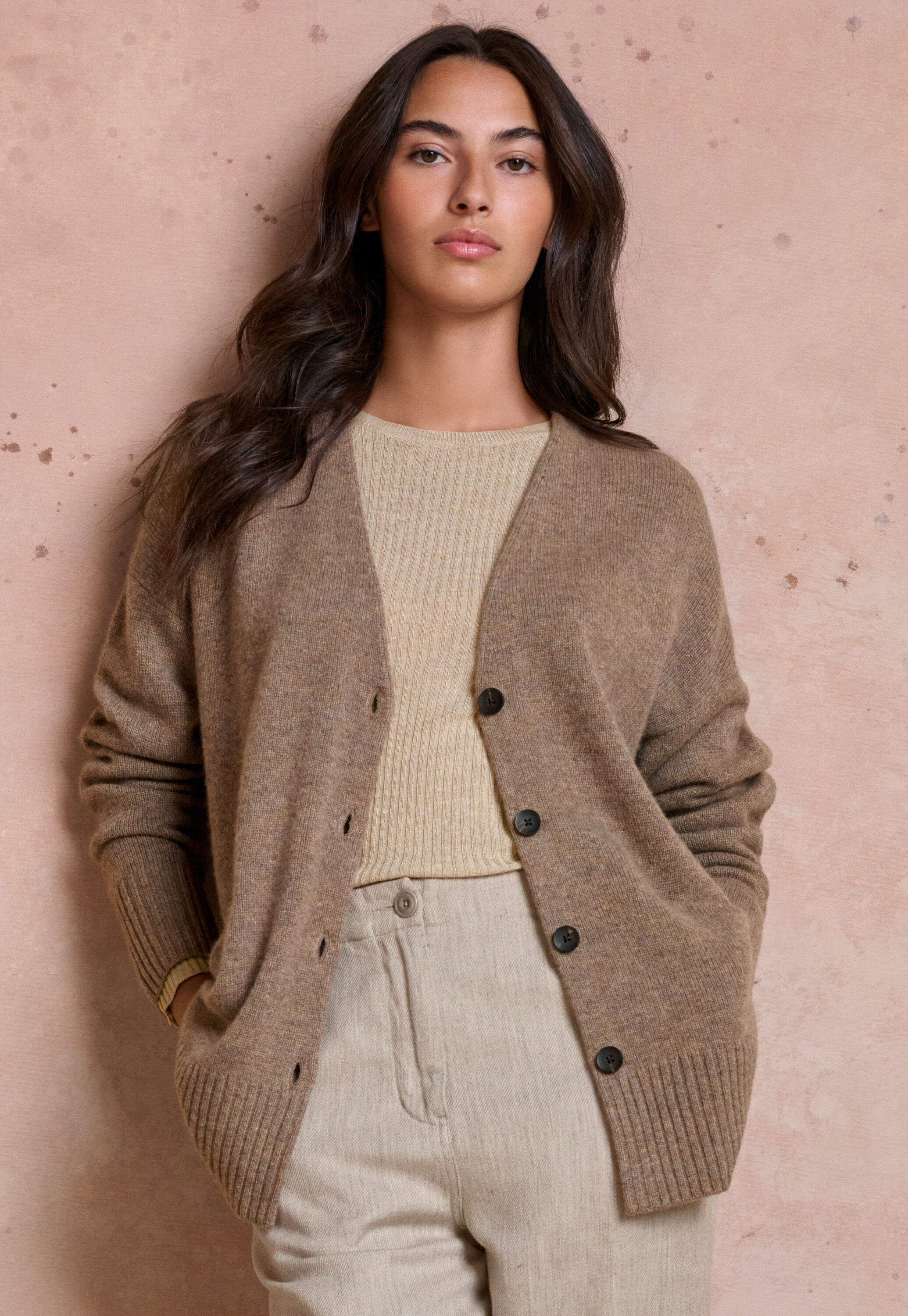 V-Ausschnitt-Cardigan