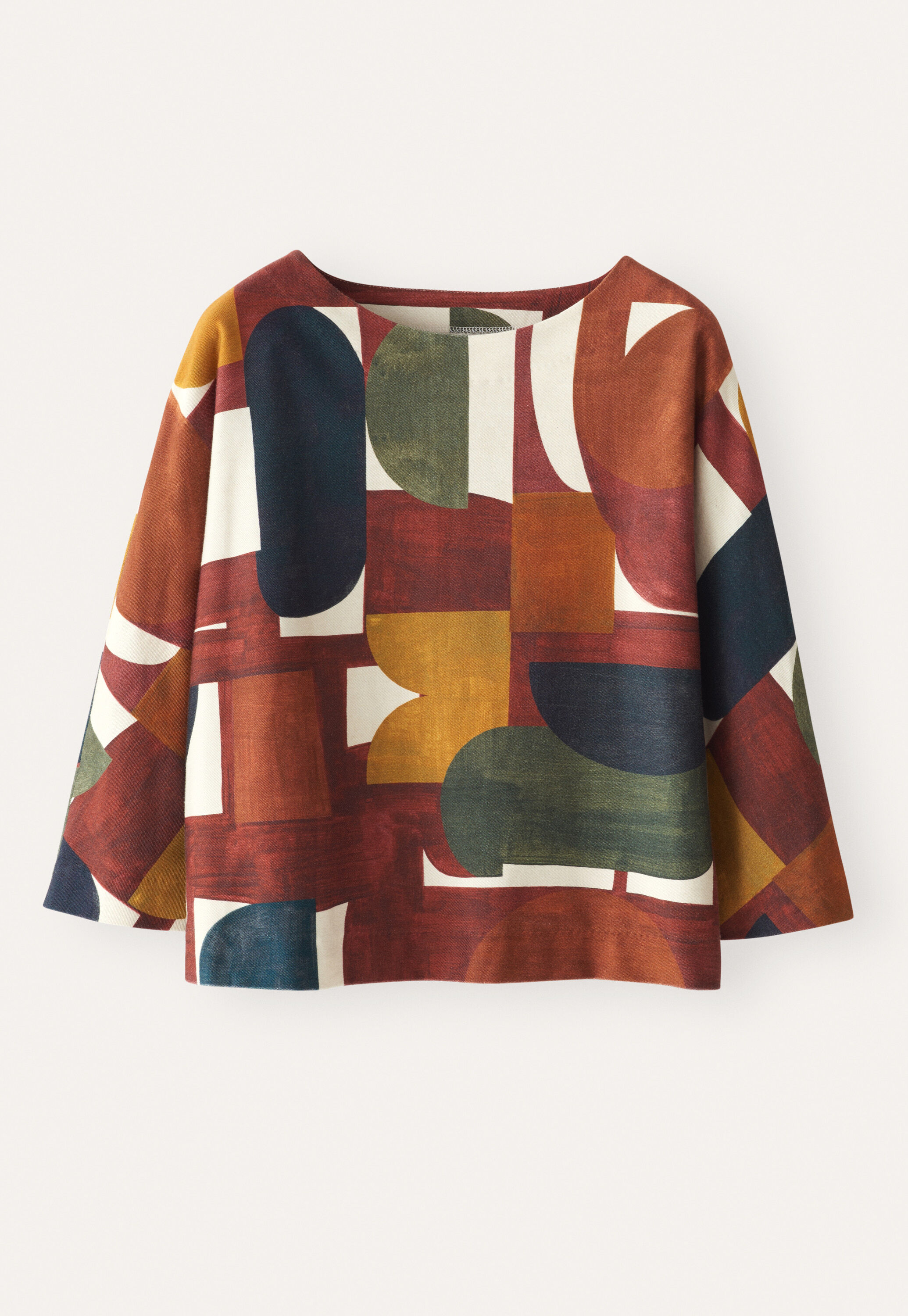 Bedrucktes Jersey-Oberteil