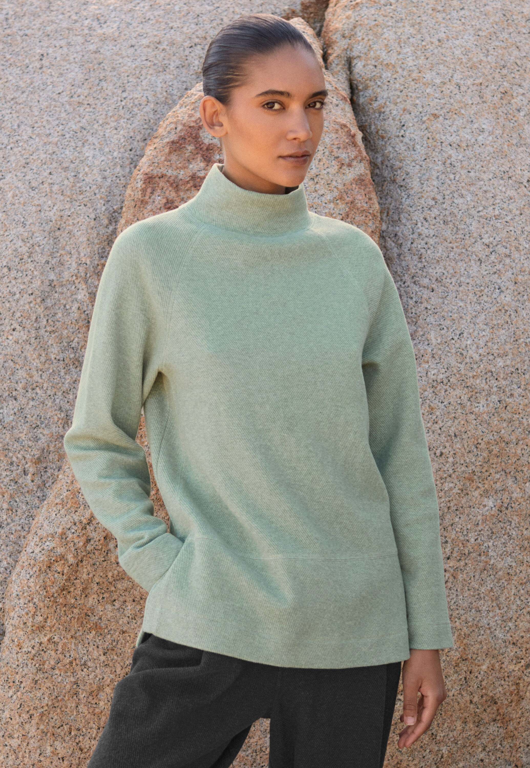 Tunika mit Trichterkragen, Aqua/Mint, large