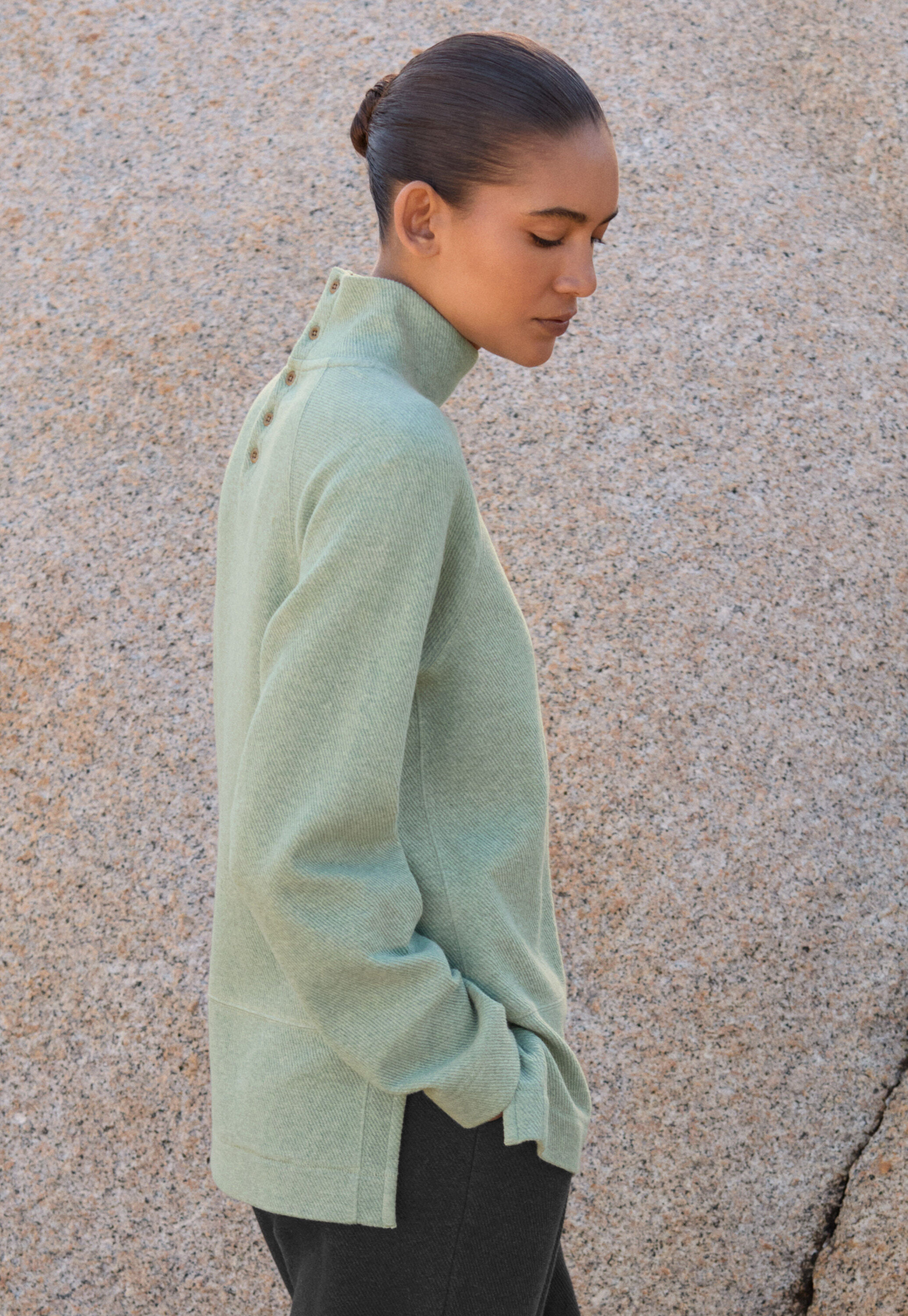 Tunika mit Trichterkragen, Aqua/Mint, large